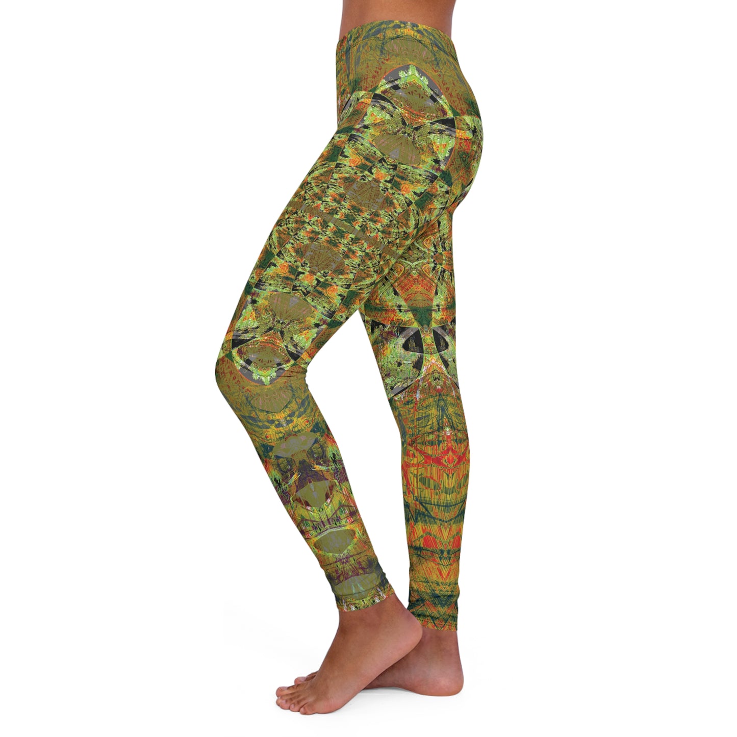 Spandex Leggings - Love Light Fractals No.4a