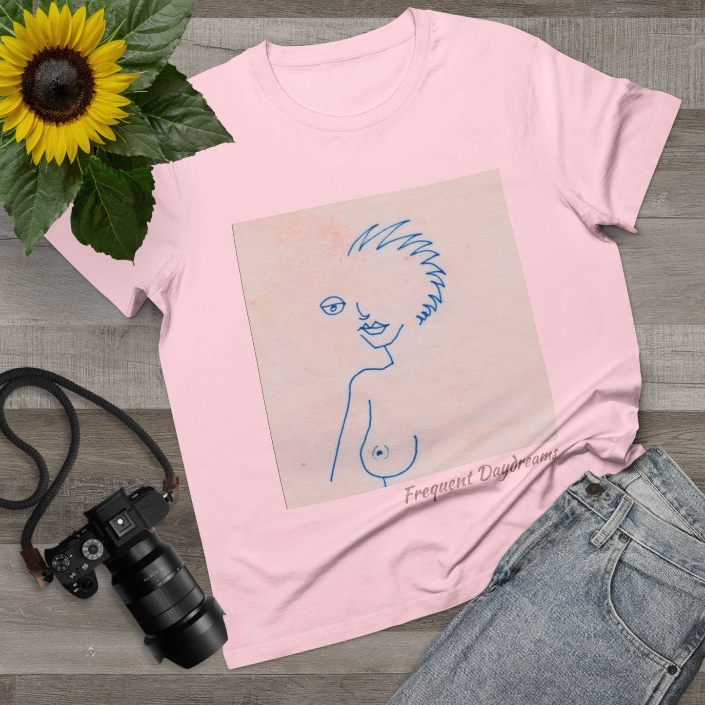 Women’s Maple Tee - Frequent Daydreams Sketch No.46