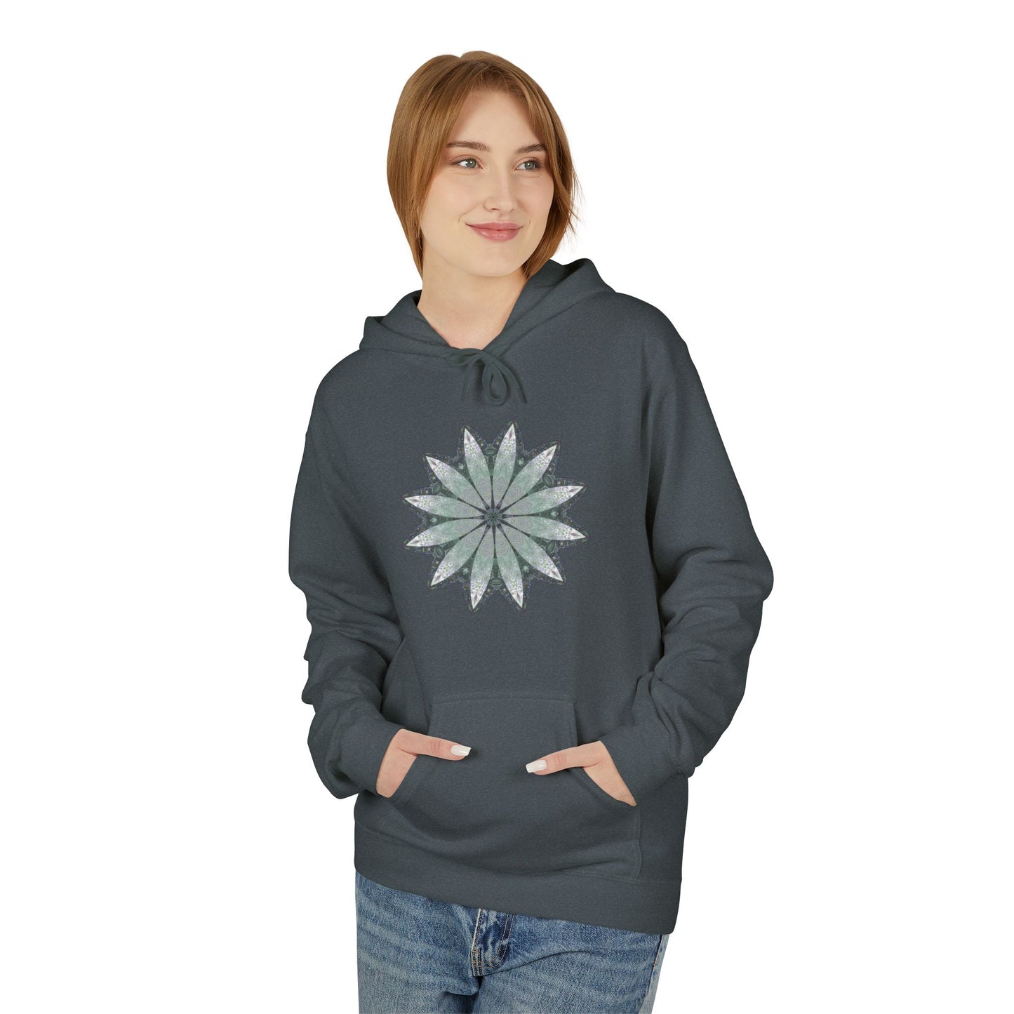 Unisex Midweight Softstyle Fleece Hoodie - Love Light Mandalas No.22