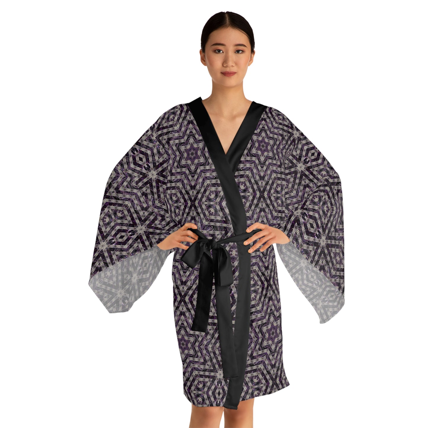 Long Sleeve Kimono Robe - P5 Kaleidoscopic No.24