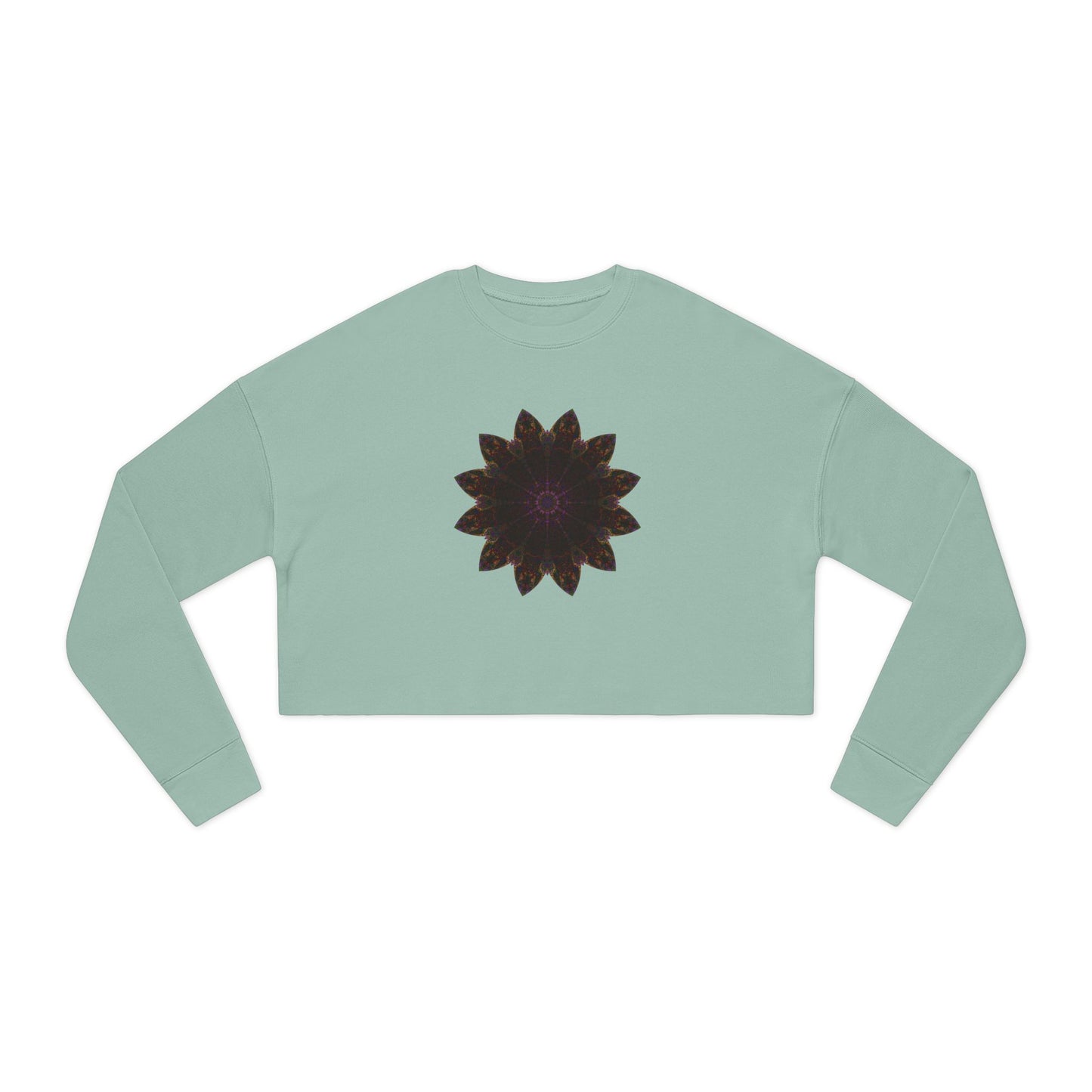 Women's Cropped Sweatshirt - Love Light Mandalas No.12