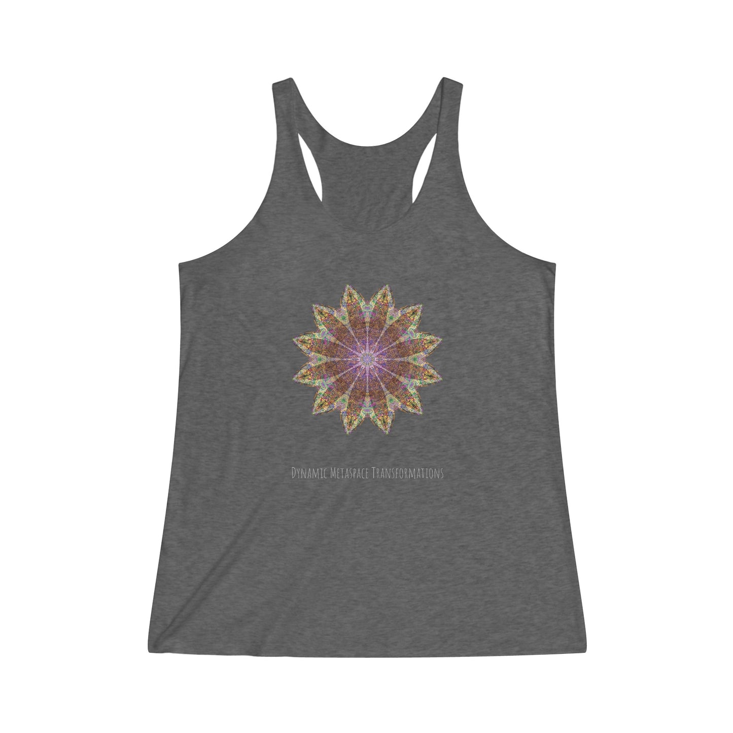 Women's Tri-Blend Racerback Tank - Love Light Mandalas No.13
