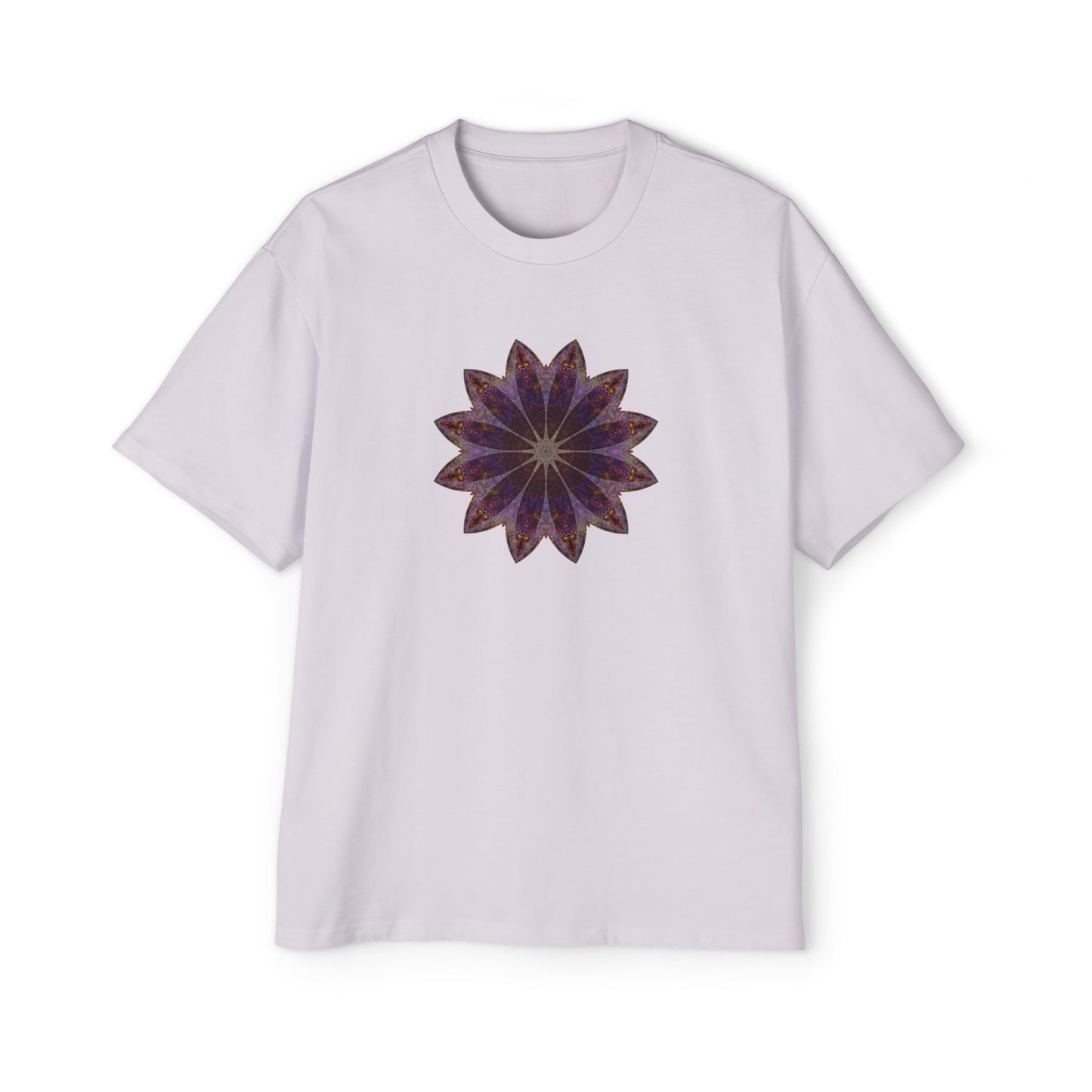 Men's Heavy Oversized Tee - Love Light Mandalas No.11