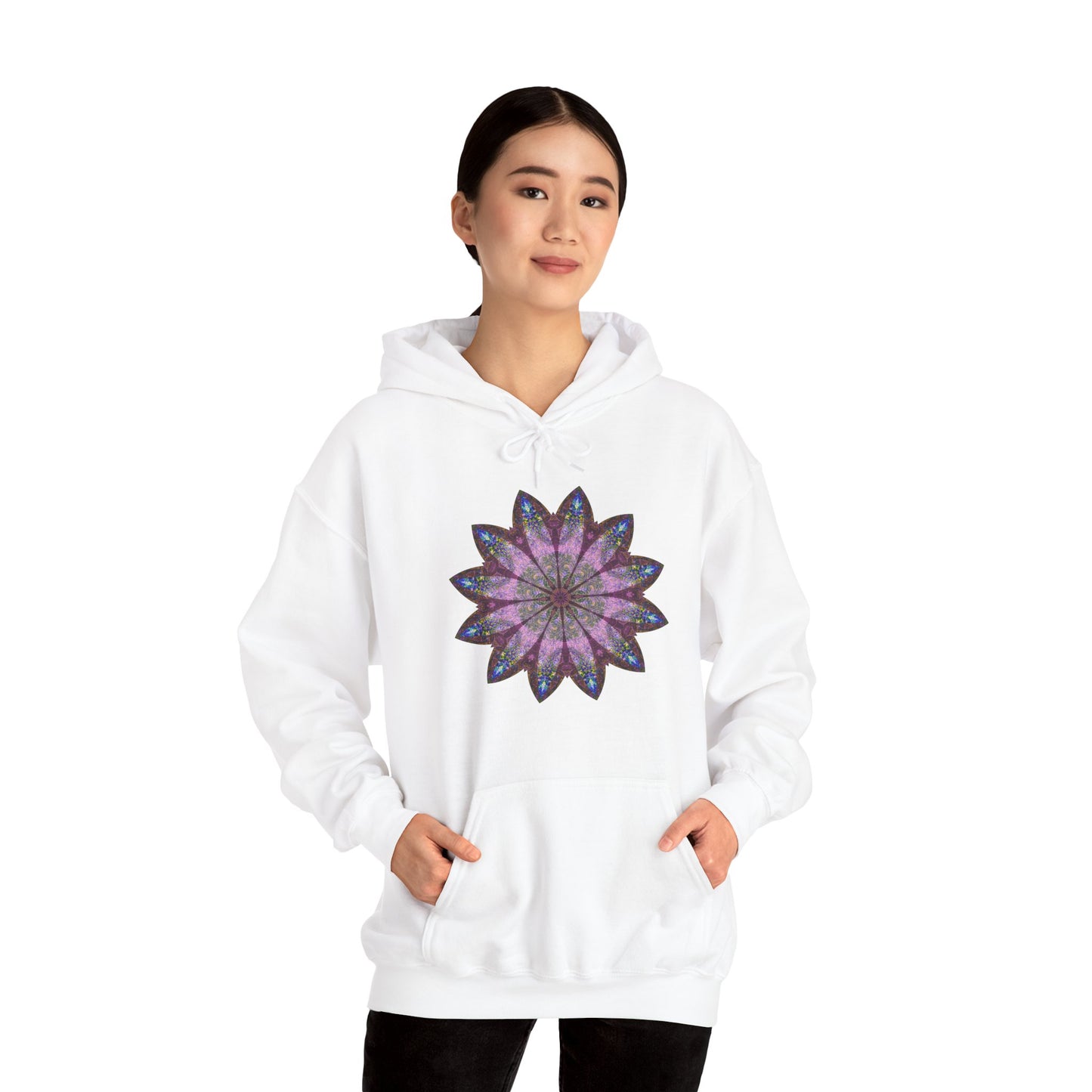 Unisex Heavy Blend™ Hooded Sweatshirt - Love Light Mandalas No.19