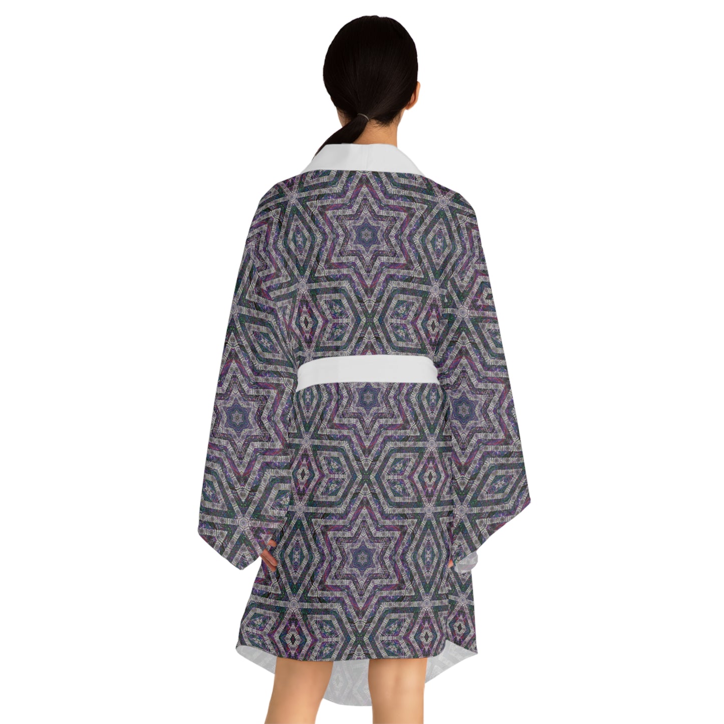 Long Sleeve Kimono Robe - P5 Kaleidoscopic No.26
