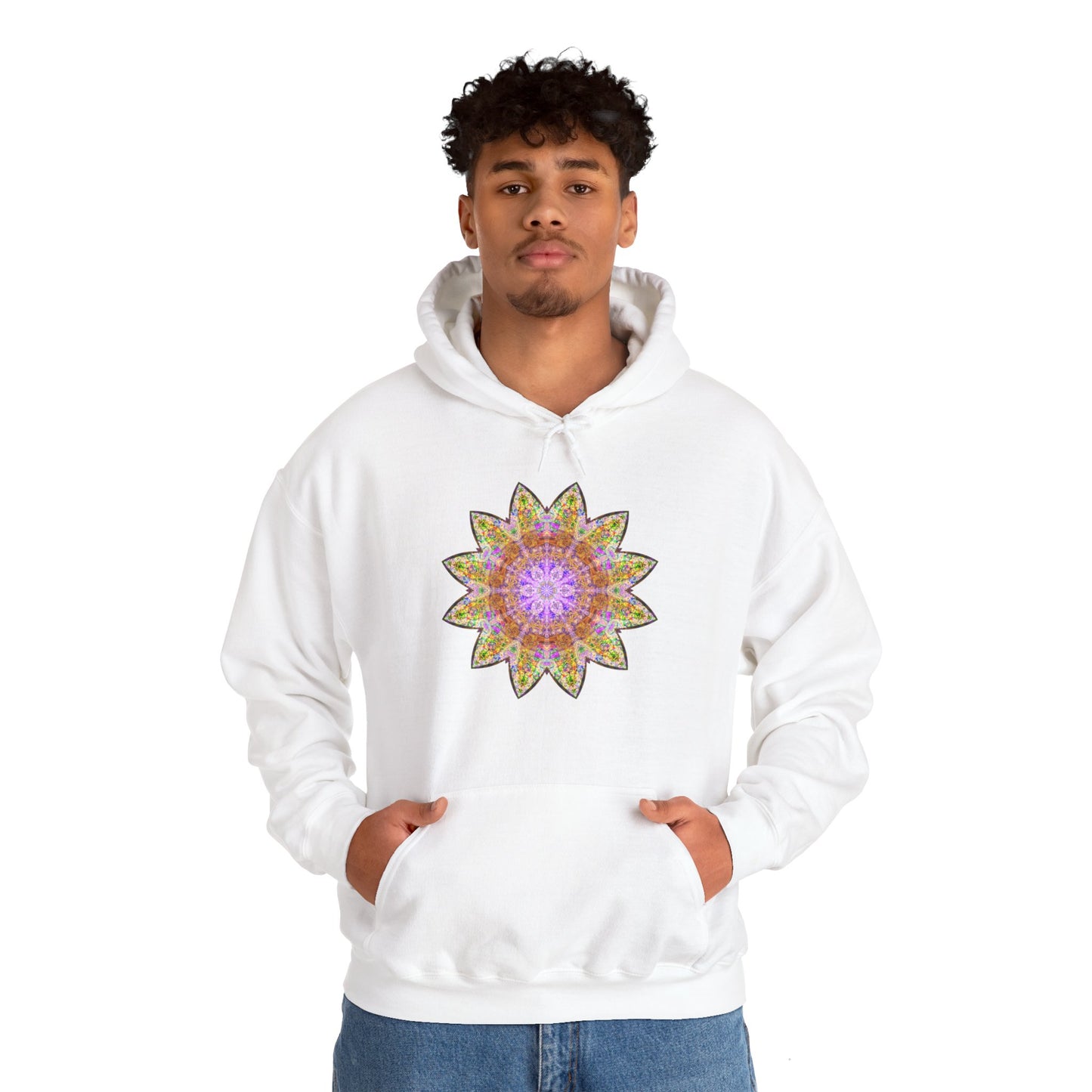 Unisex Heavy Blend™ Hooded Sweatshirt - Love Light Mandalas No.14