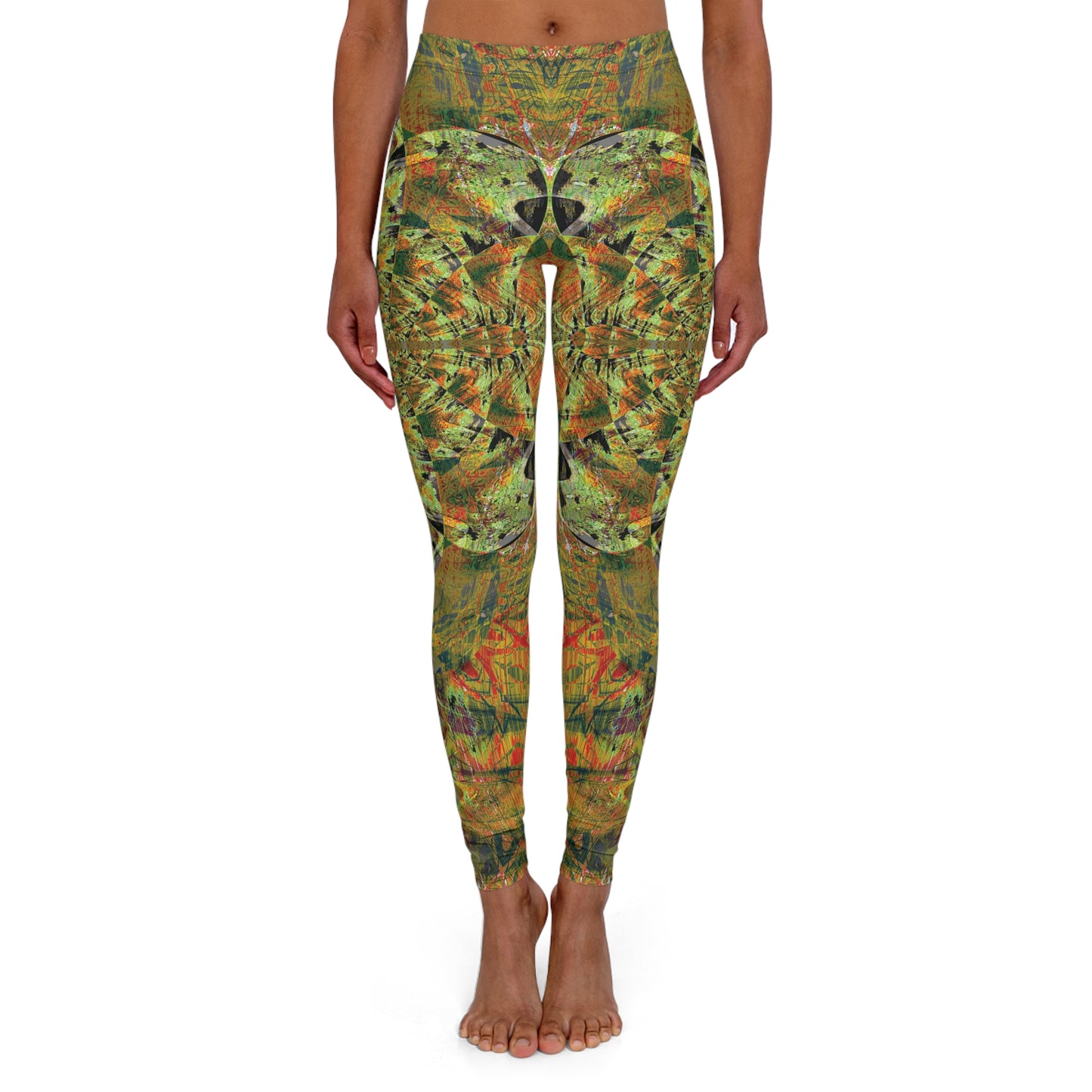 Spandex Leggings - Love Light Fractals No.4a