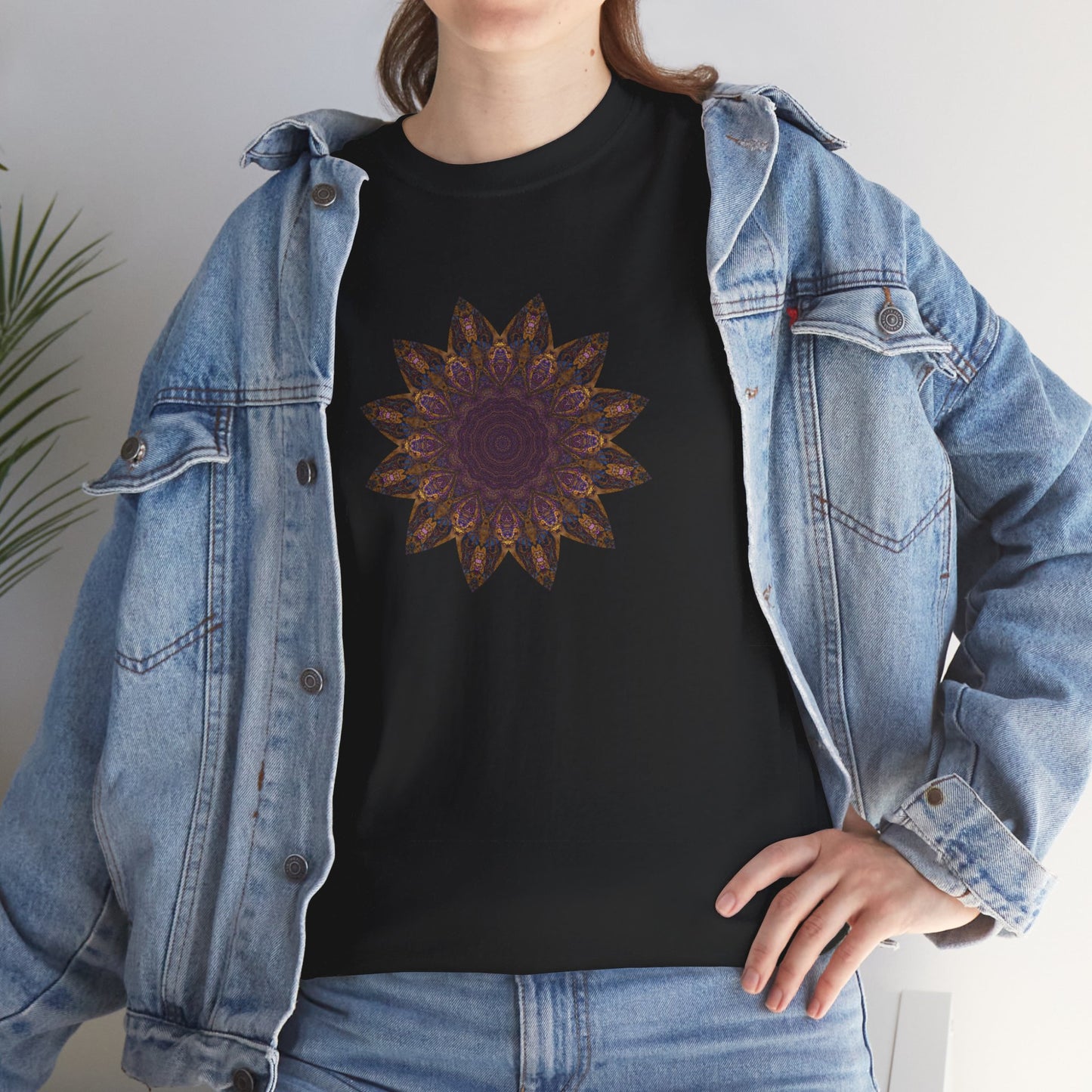 Unisex Heavy Cotton Tee - Love Light Mandalas No.1