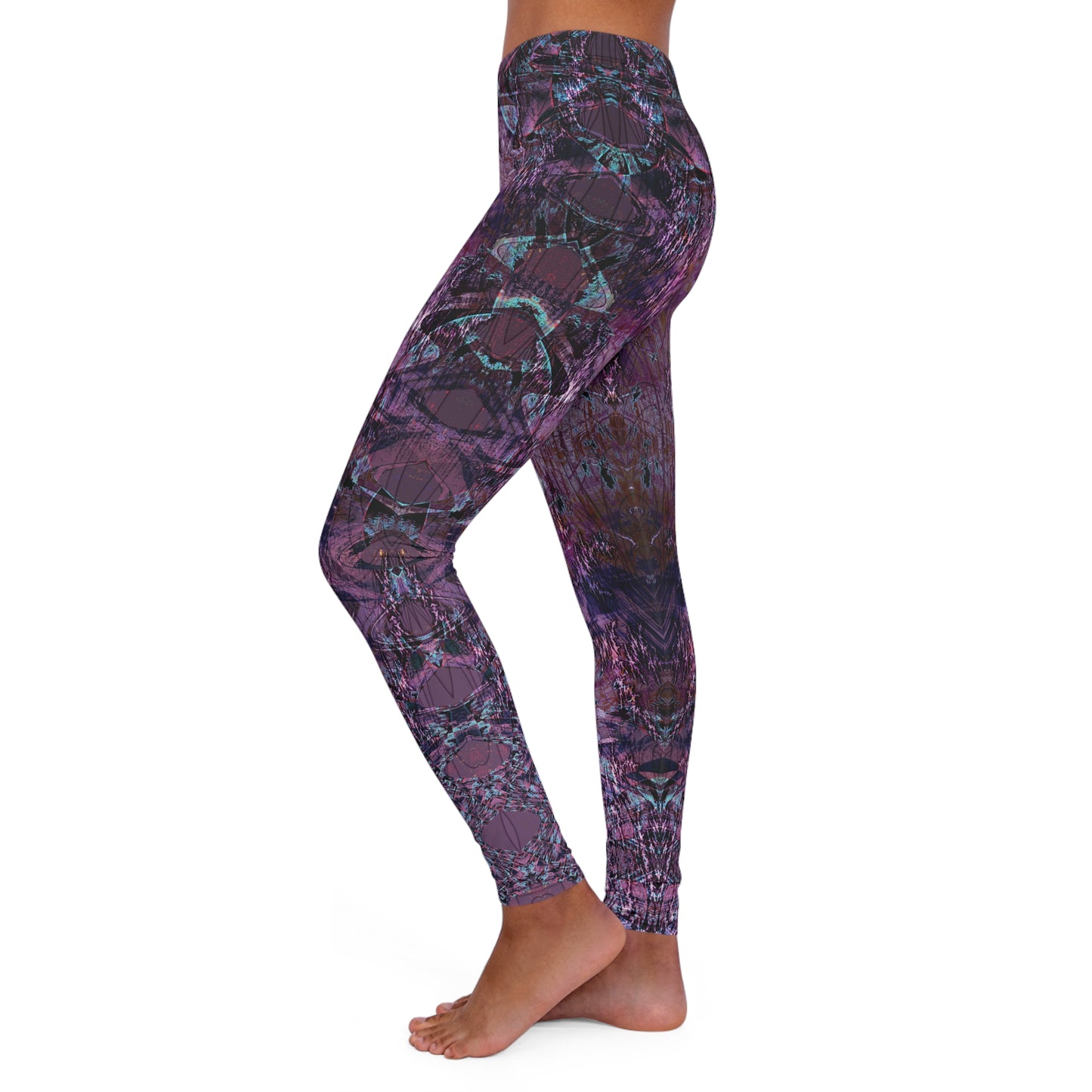 Spandex Leggings - Love Light Fractals No.6a