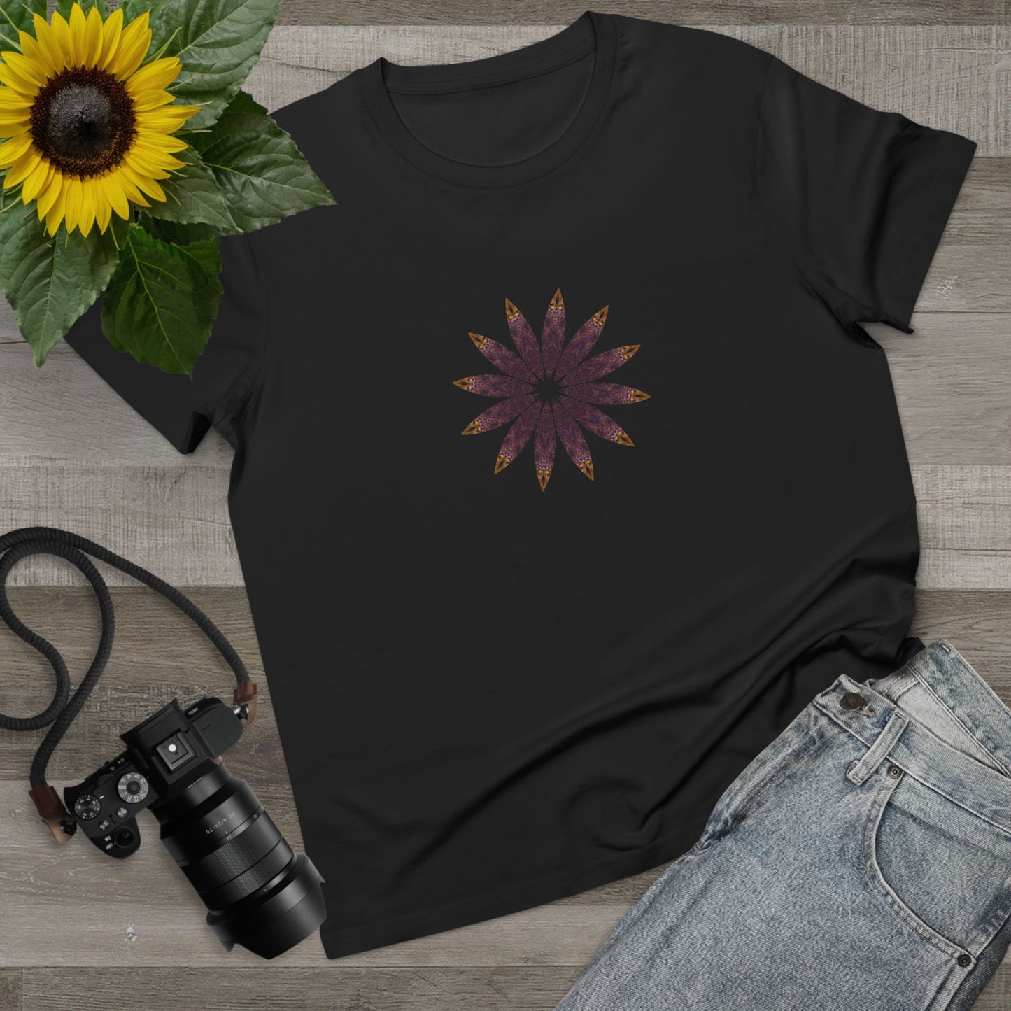 Women’s Maple Tee - Love Light Mandalas No.2