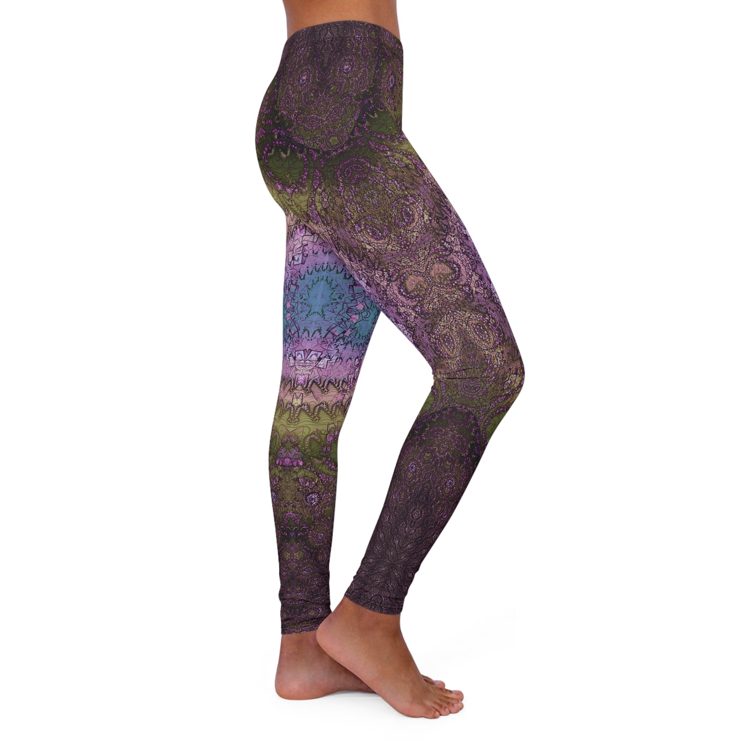 Spandex Leggings - Love Light Fractals No.8b