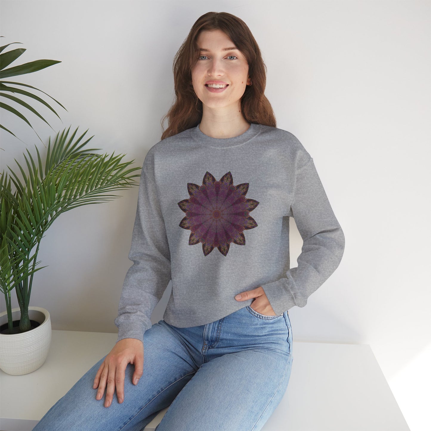Unisex Heavy Blend™ Crewneck Sweatshirt - Love Light Mandalas No.6