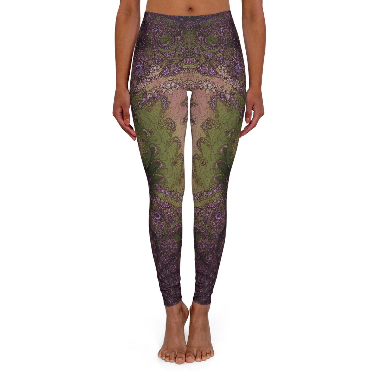 Spandex Leggings - Love Light Fractals No.8a