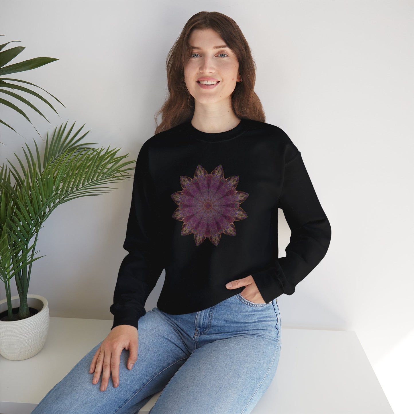 Unisex Heavy Blend™ Crewneck Sweatshirt - Love Light Mandalas No.6