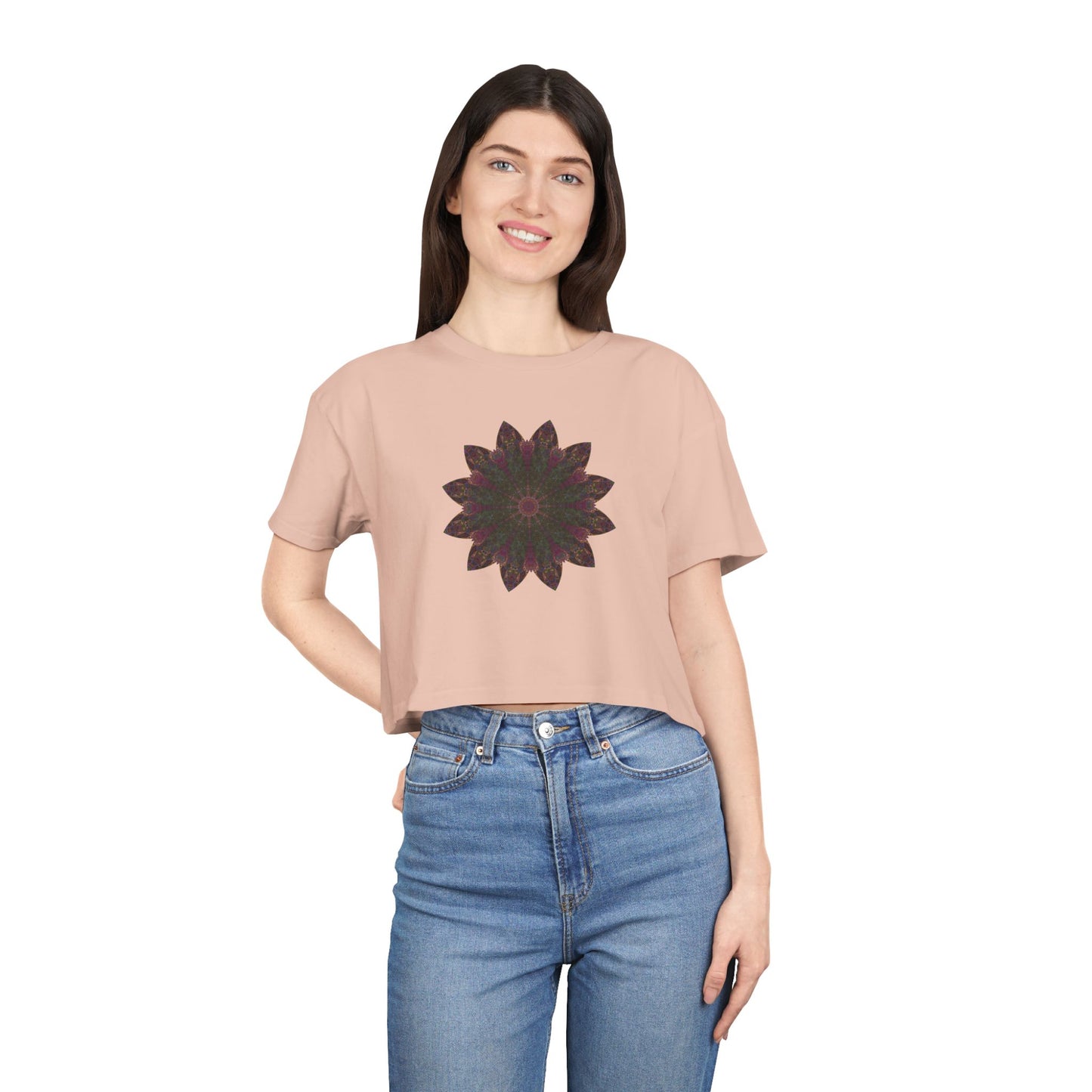Women's Cropped Tee - Love Light Mandalas No.7
