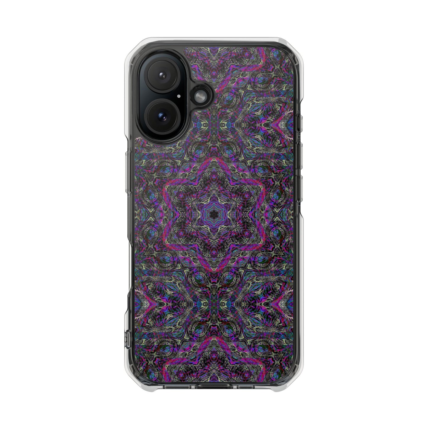 iPhone 16 Magnetic Clear Impact Case - P5 Kaleidoscopic No.33