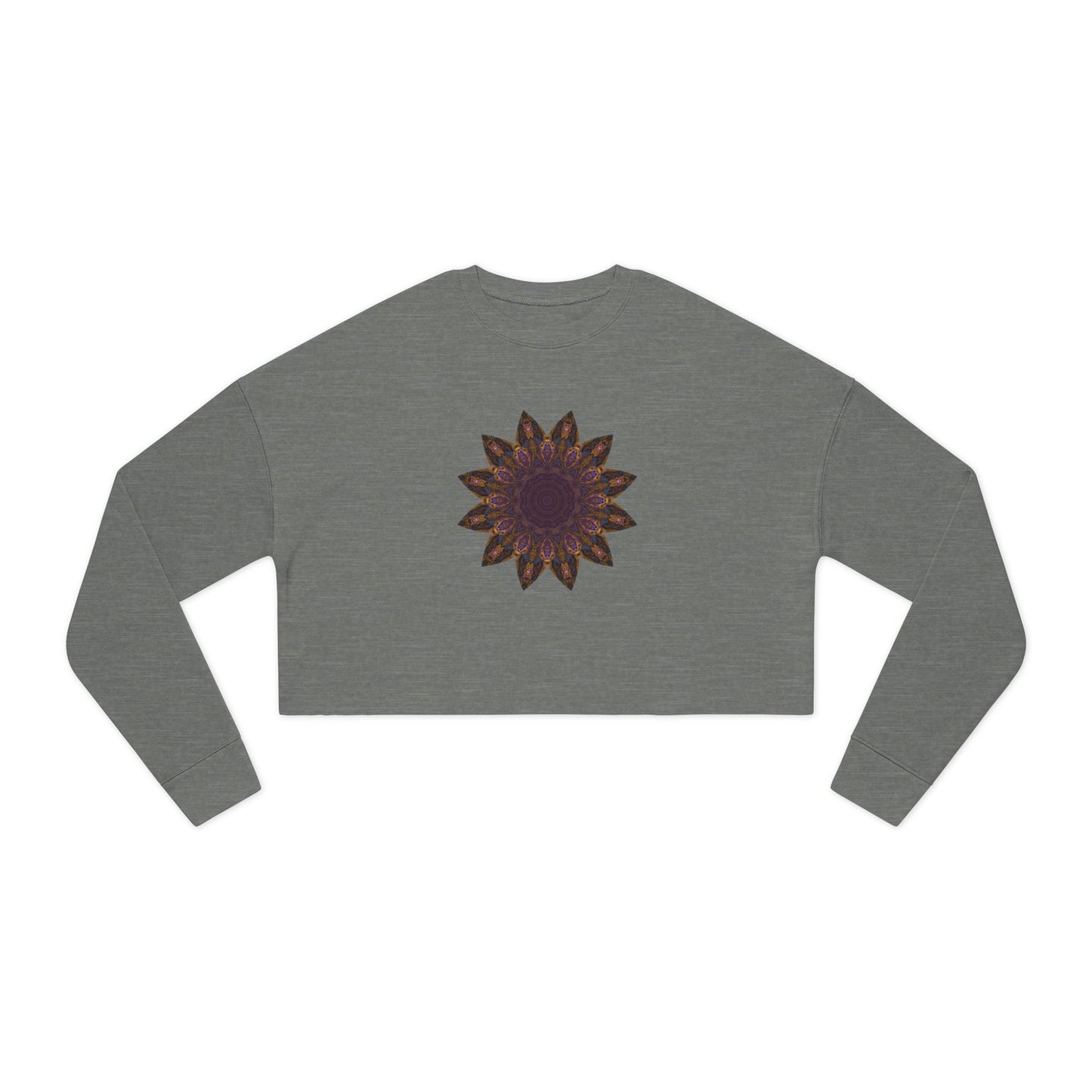 Women's Cropped Sweatshirt - Love Light Mandalas No.1