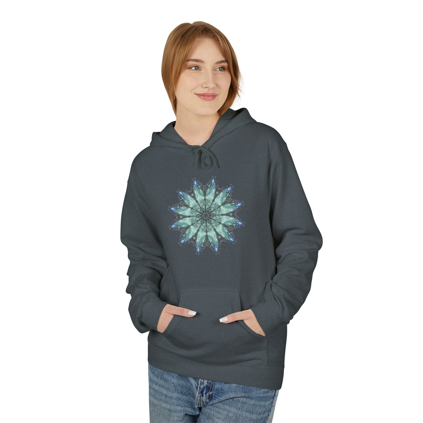 Unisex Midweight Softstyle Fleece Hoodie - Love Light Mandalas No.20