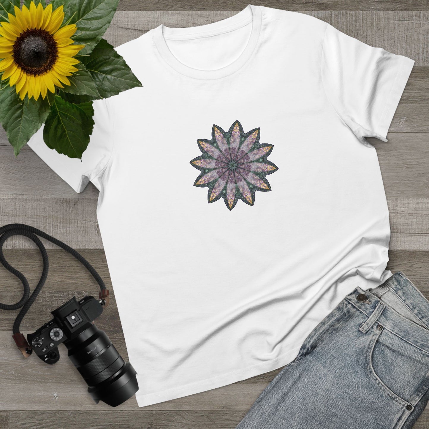 Women’s Maple Tee - Love Light Mandalas No.21