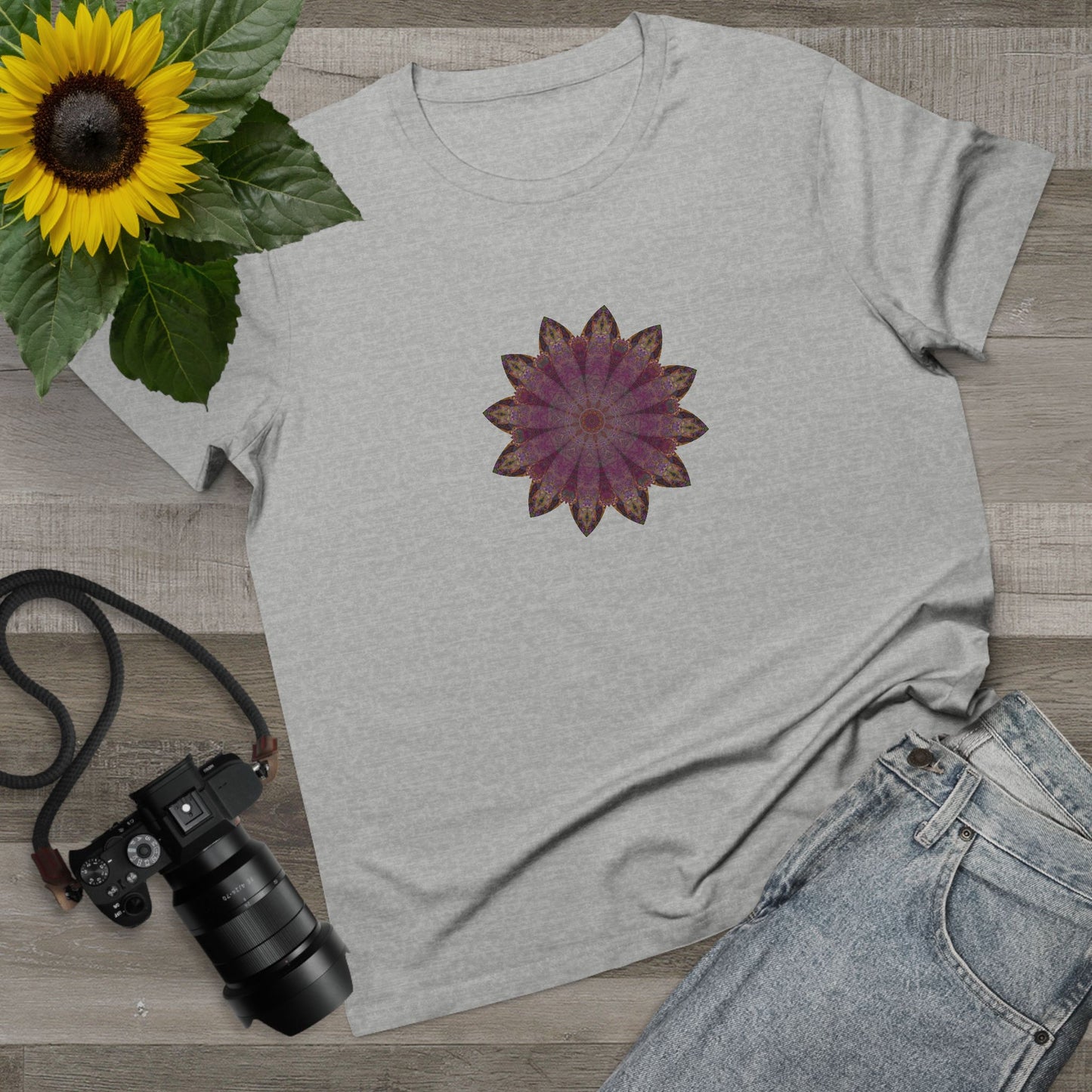 Women’s Maple Tee - Love Light Mandalas No.6