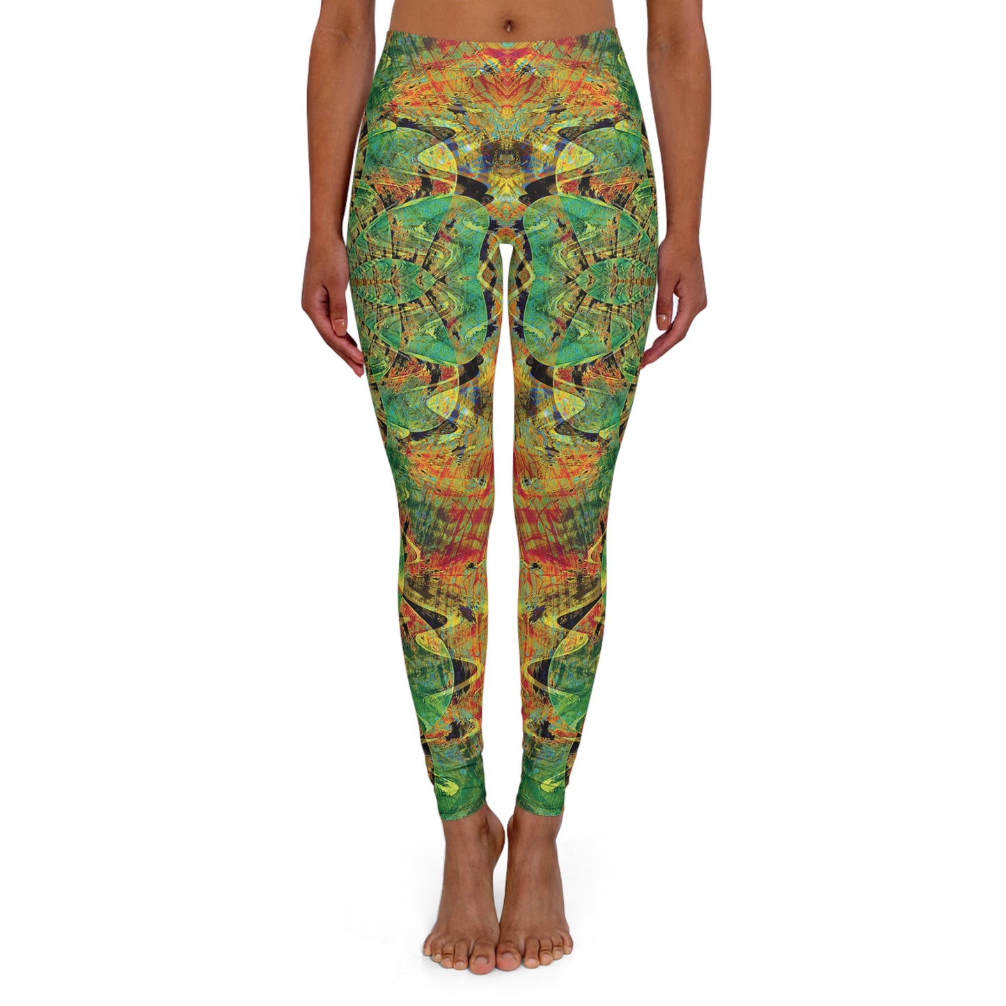 Spandex Leggings - Love Light Fractals No.3a