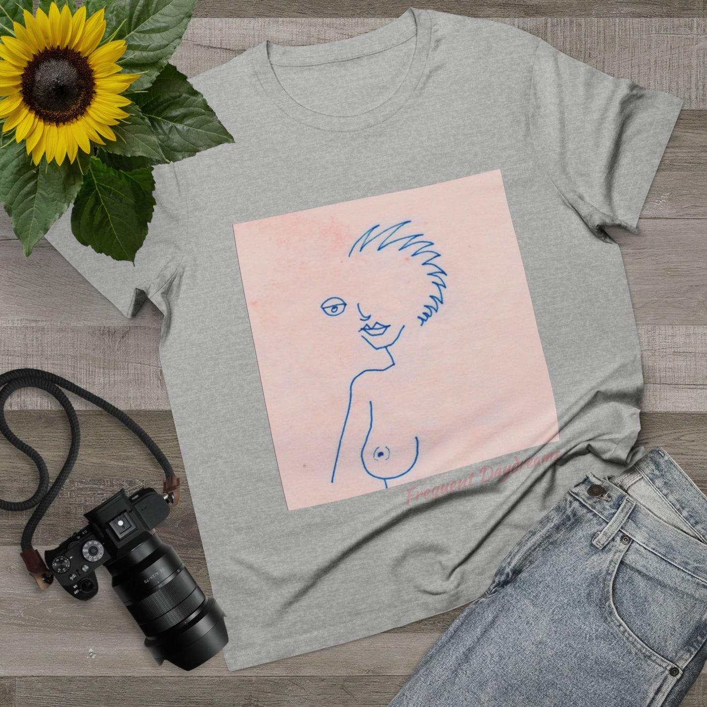 Women’s Maple Tee - Frequent Daydreams Sketch No.46