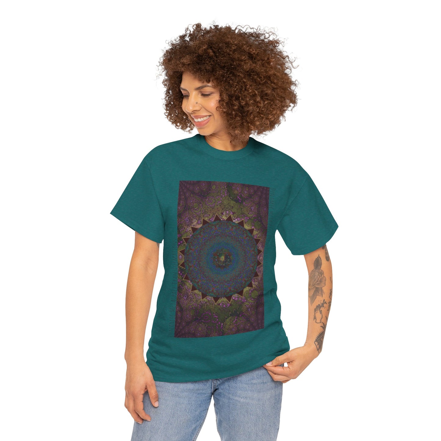 Unisex Heavy Cotton Tee - Love Light Spheres No. L8S1