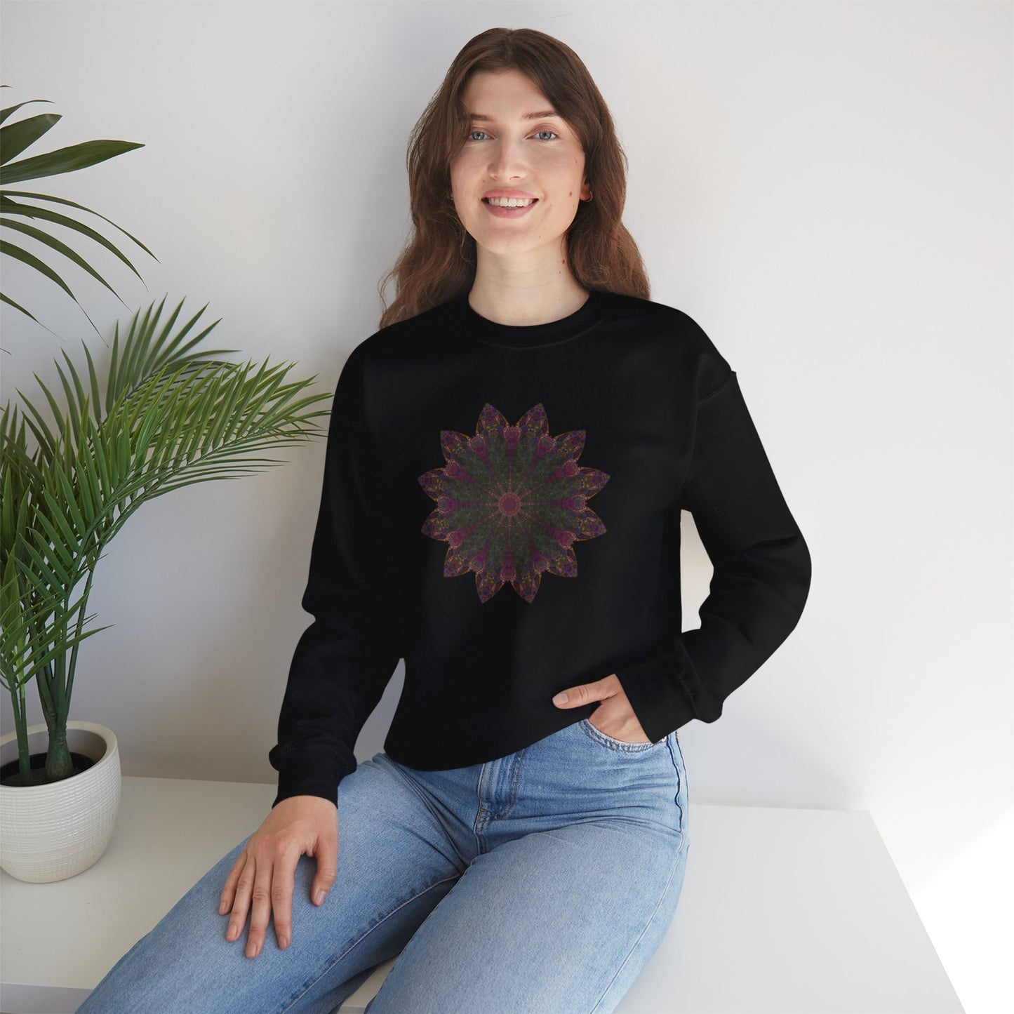 Unisex Heavy Blend™ Crewneck Sweatshirt - Love Light Mandalas No.7
