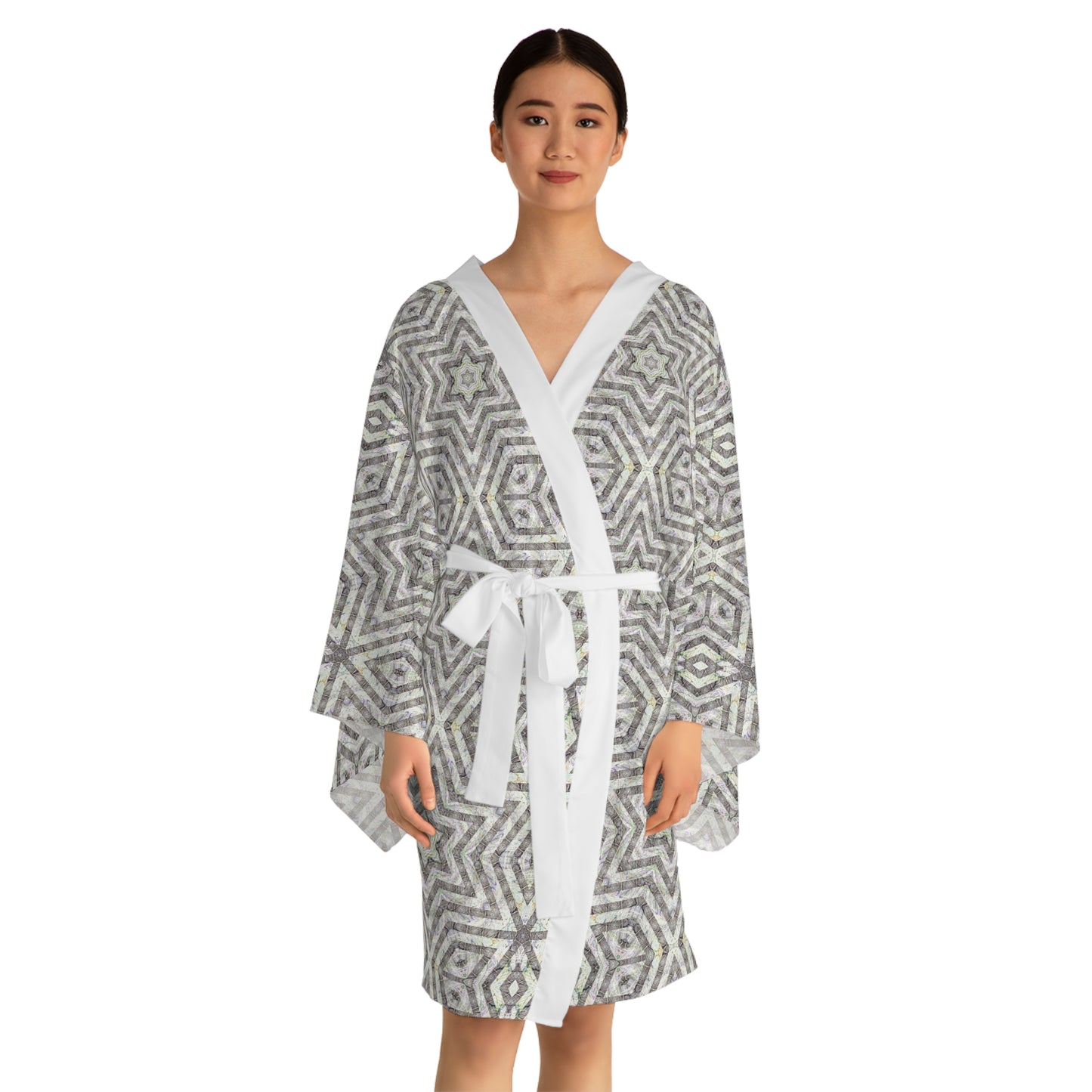 Long Sleeve Kimono Robe - P5 Kaleidoscopic No.19