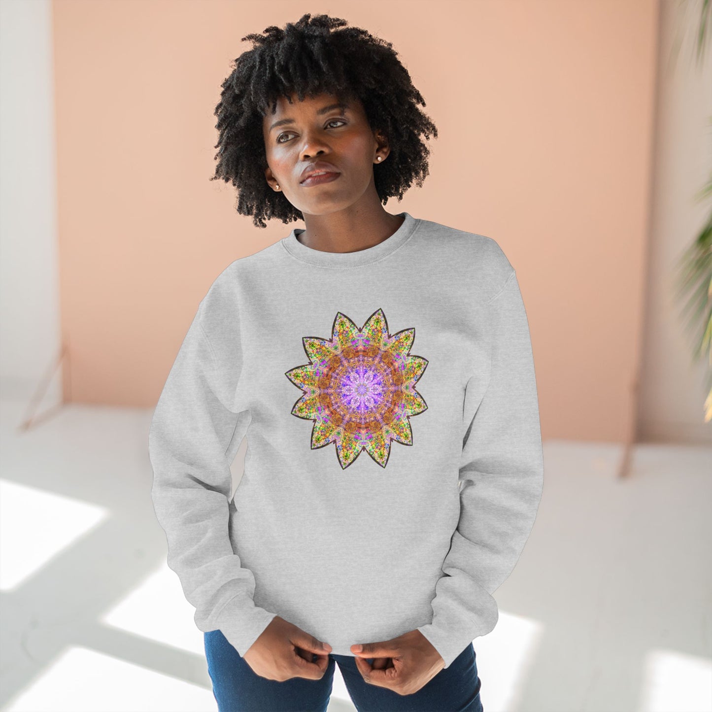 Unisex Crewneck Sweatshirt - Love Light Mandalas No.14