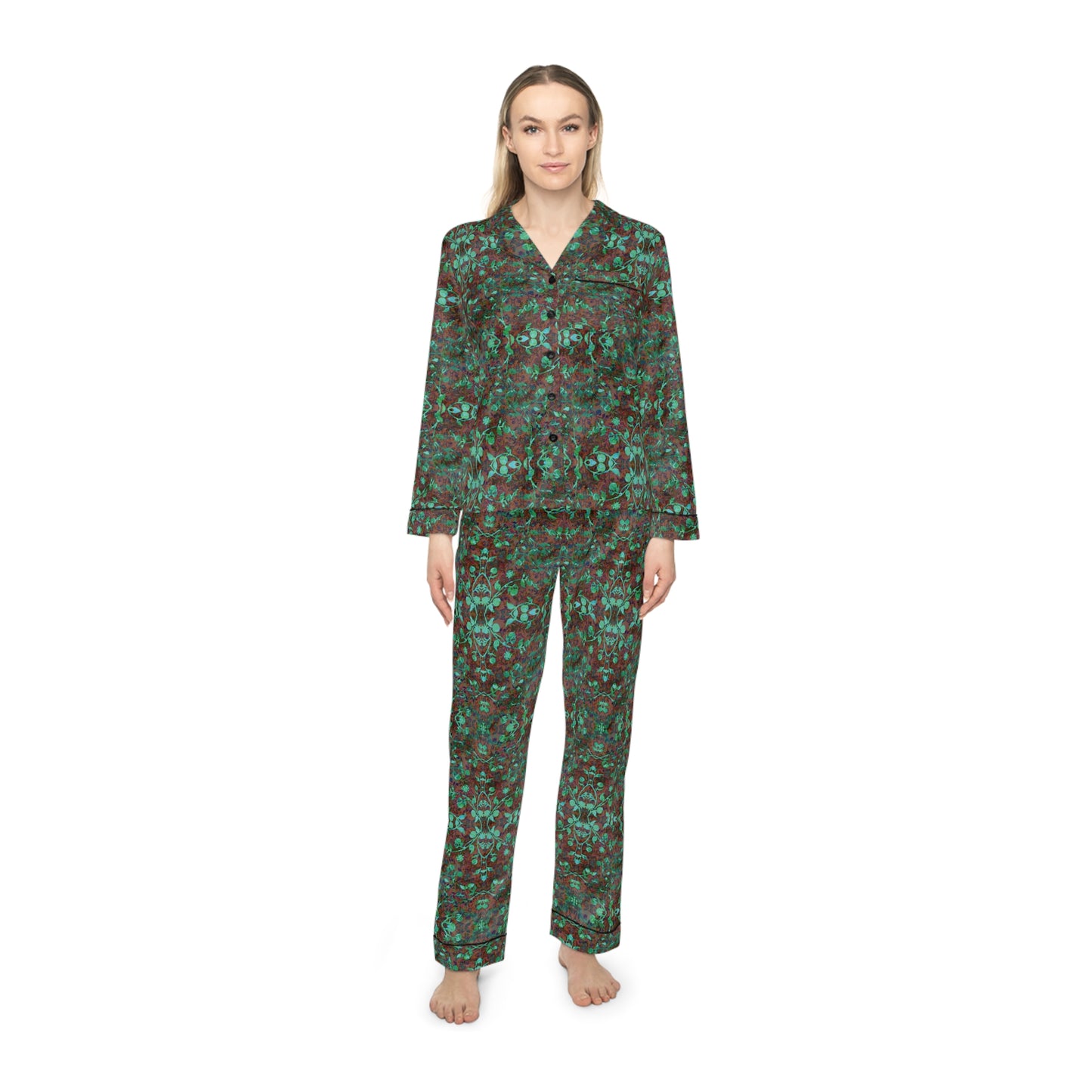 Women's Satin Pajamas - Hidden Weave No.29