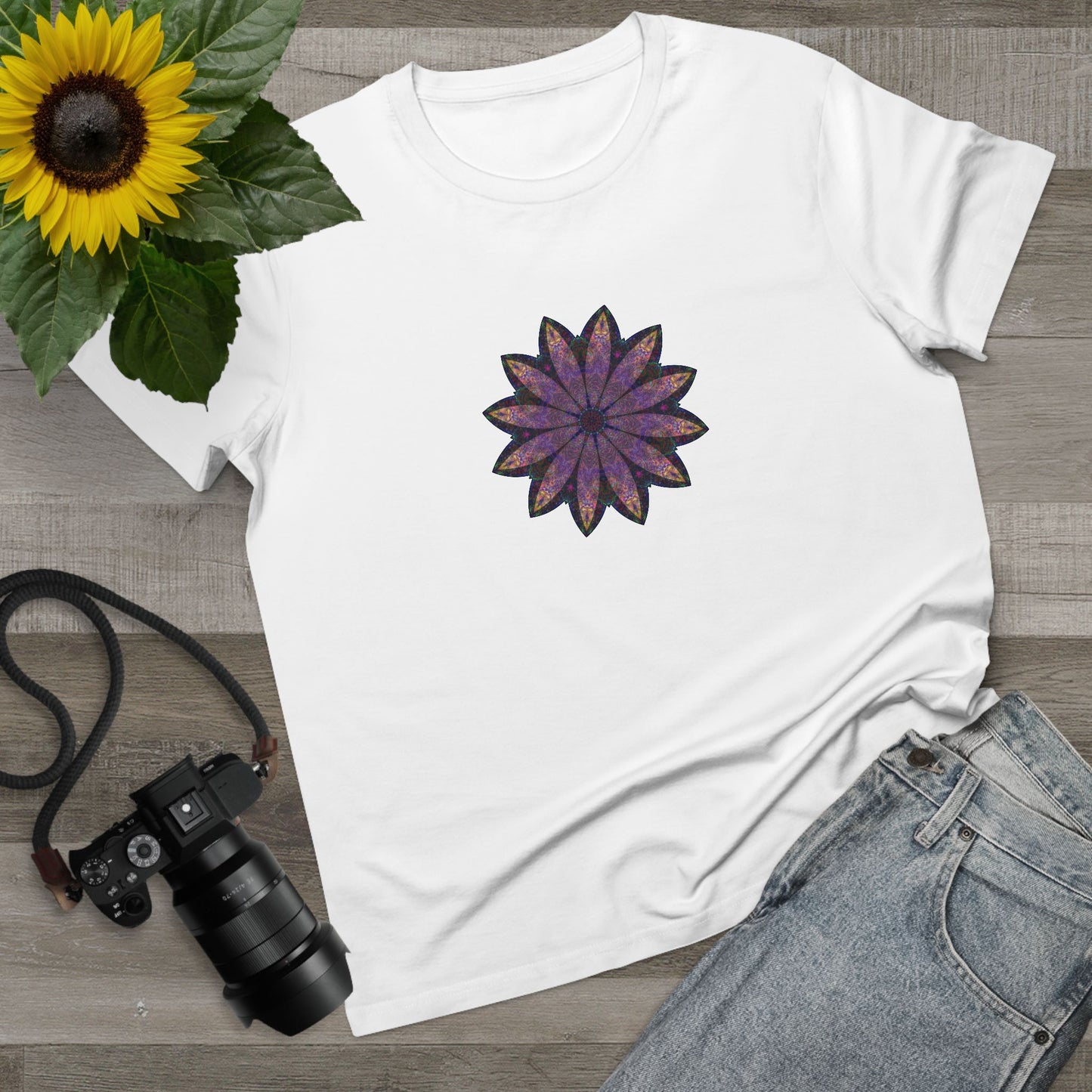 Women’s Maple Tee - Love Light Mandalas No.24