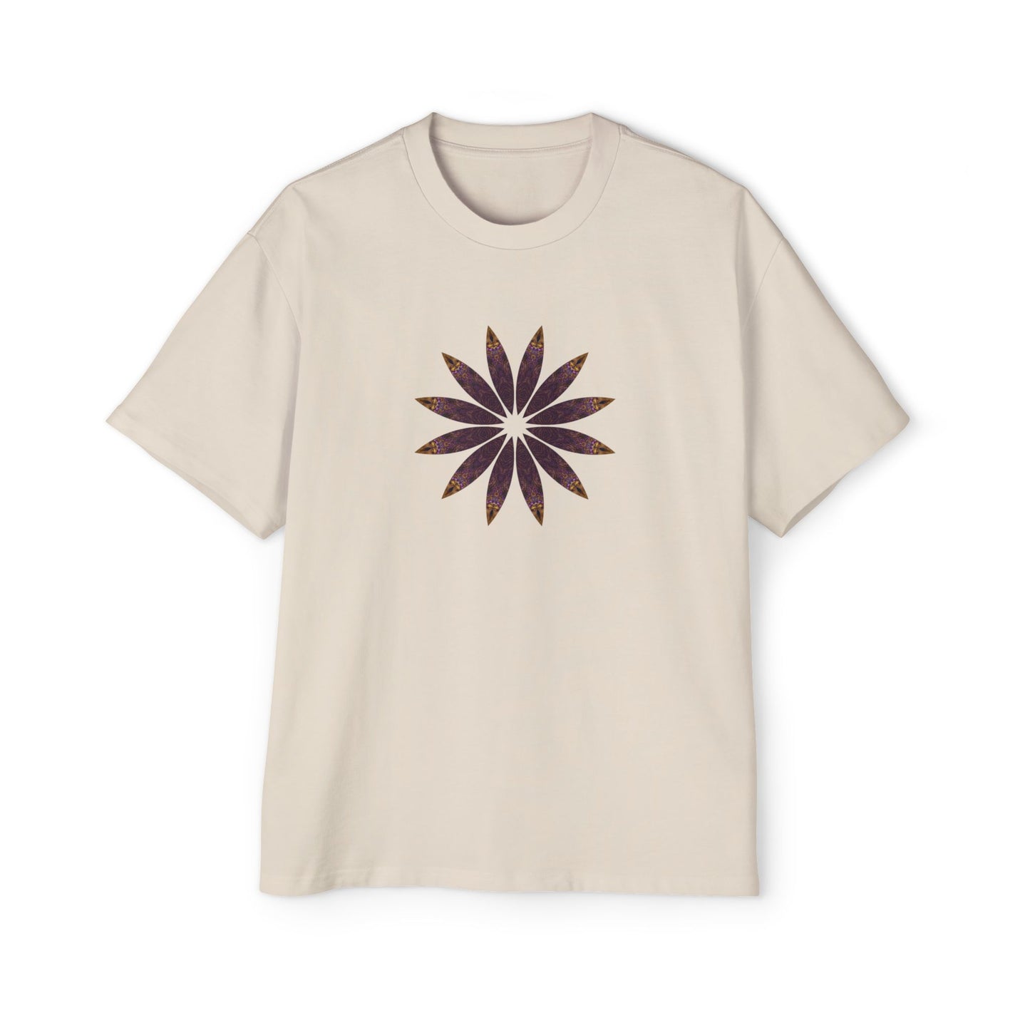 Men's Heavy Oversized Tee - Love Light Mandalas No.2