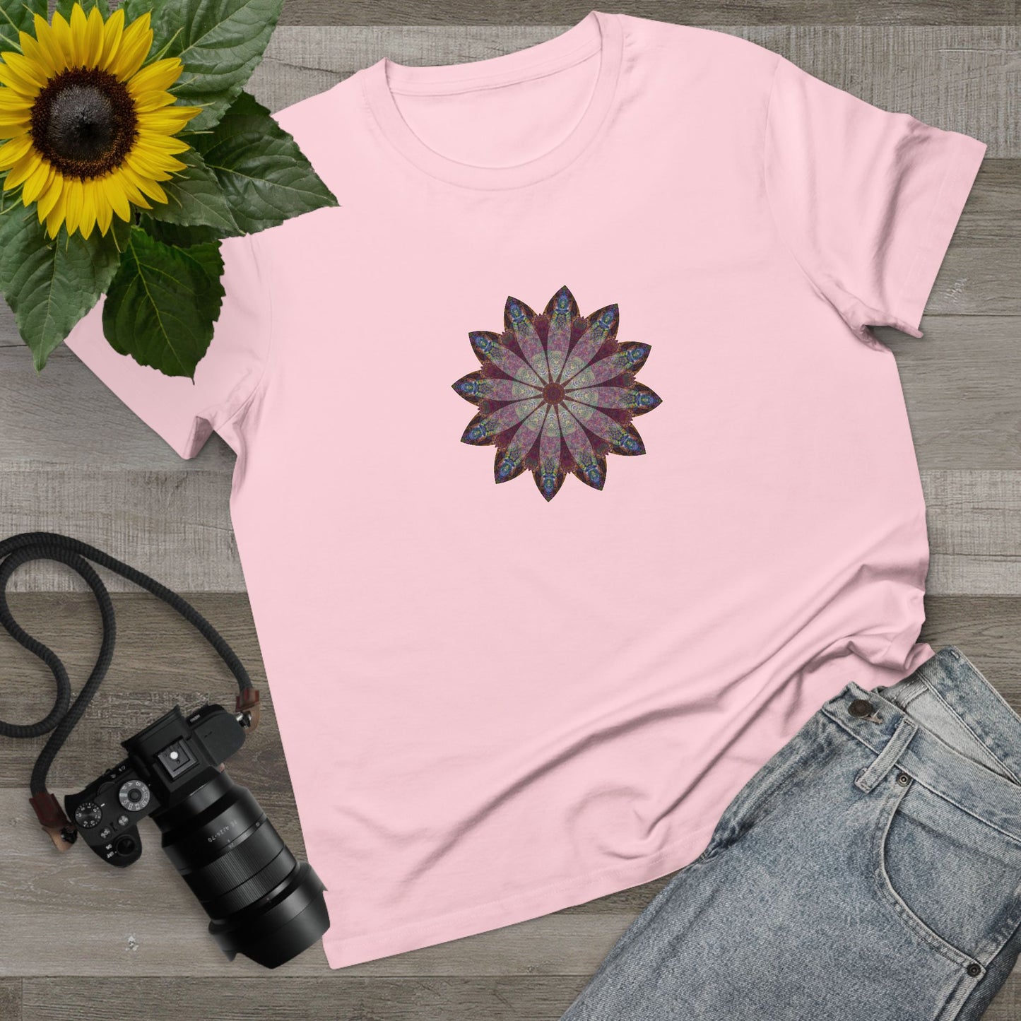 Women’s Maple Tee - Love Light Mandalas No.9