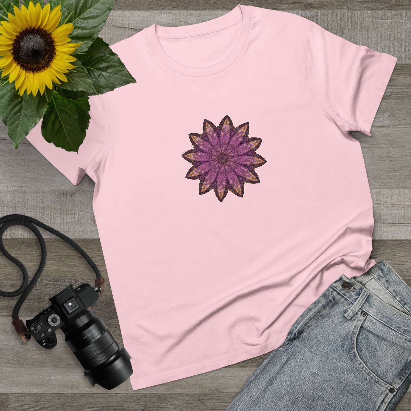 Women’s Maple Tee - Love Light Mandalas No.16
