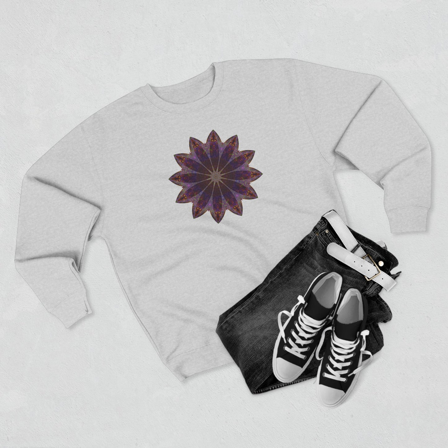 Unisex Crewneck Sweatshirt - Love Light Mandalas No.11