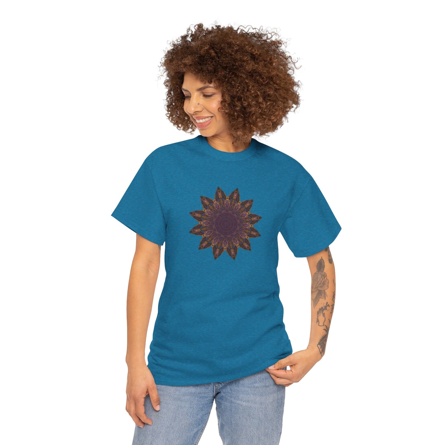 Unisex Heavy Cotton Tee - Love Light Mandalas No.1