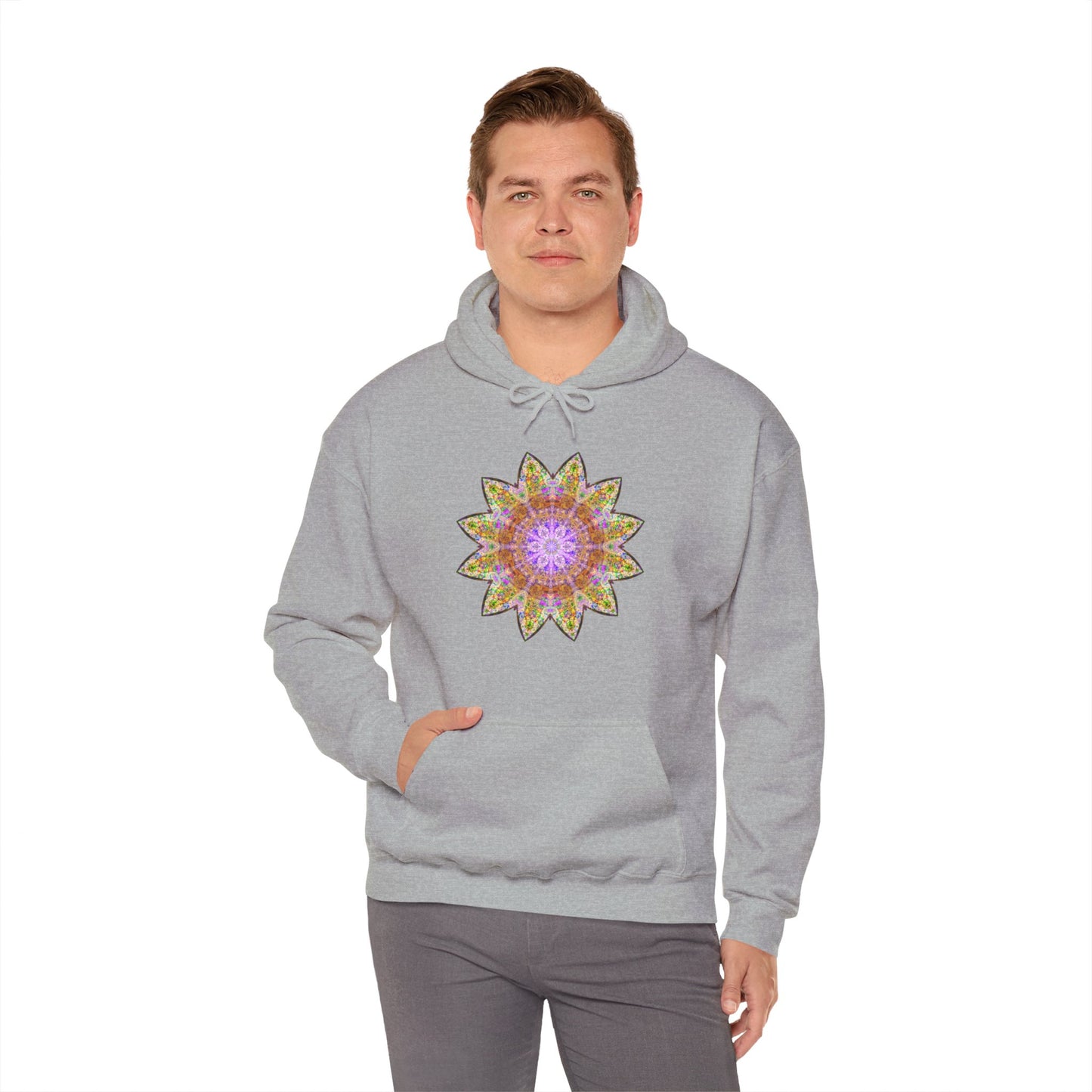 Unisex Heavy Blend™ Hooded Sweatshirt - Love Light Mandalas No.14