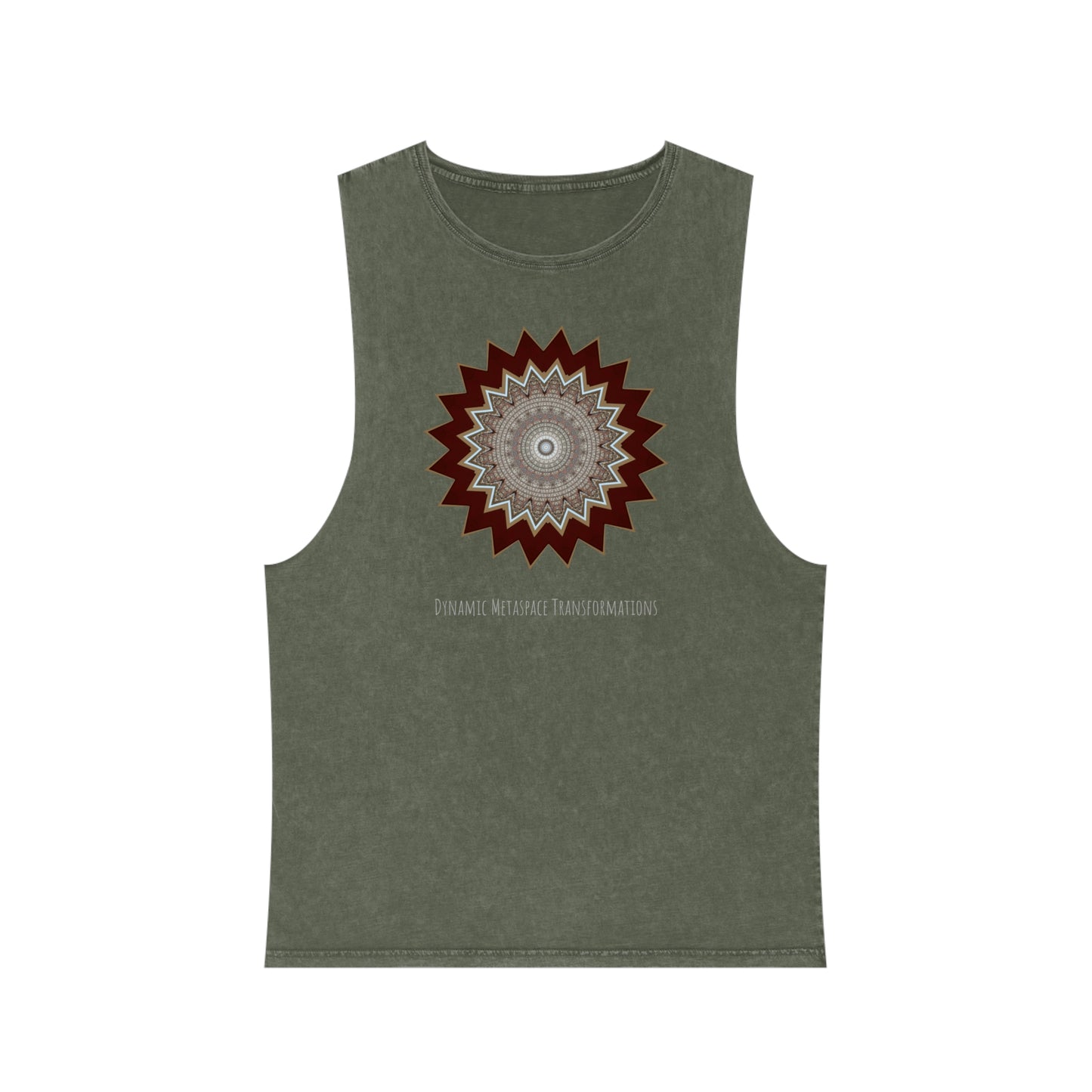 Unisex Stonewash Tank Top - Mycelium Mandalas No.1