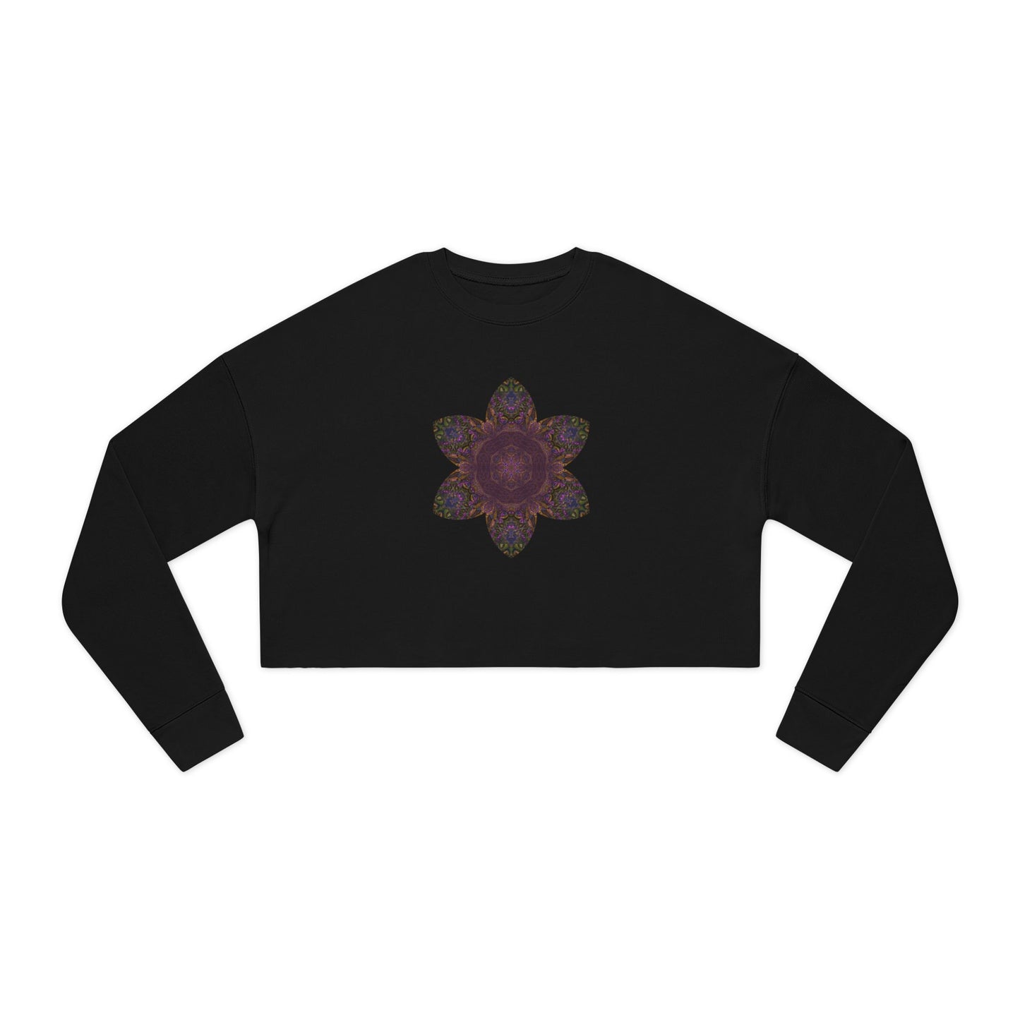 Women's Cropped Sweatshirt - Love Light Mandalas No.3