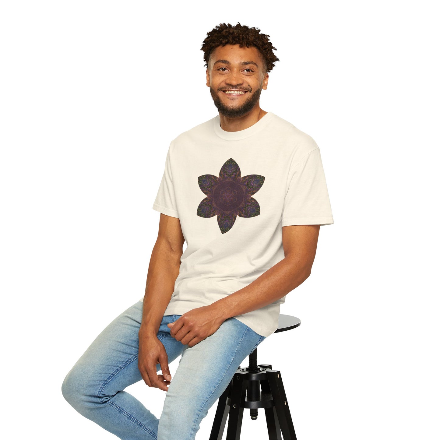 Unisex Garment-Dyed T-shirt - Love Light Mandalas No.3