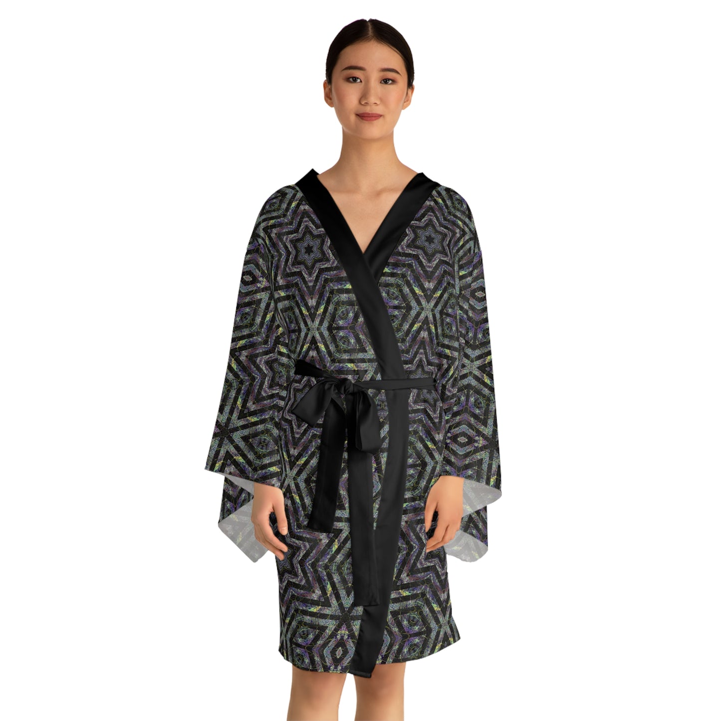 Long Sleeve Kimono Robe - P5 Kaleidoscopic No.5