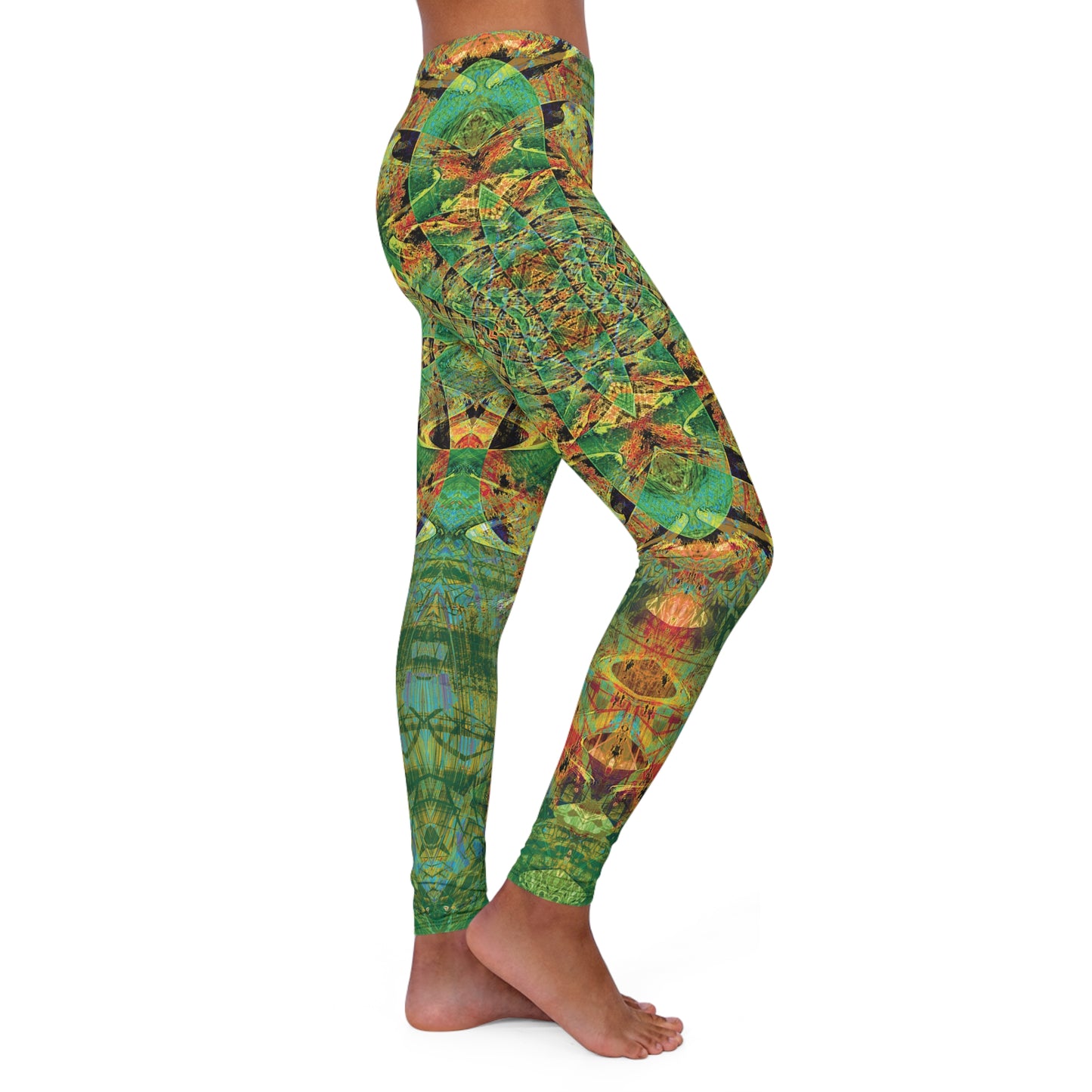 Spandex Leggings - Love Light Fractals No.3c
