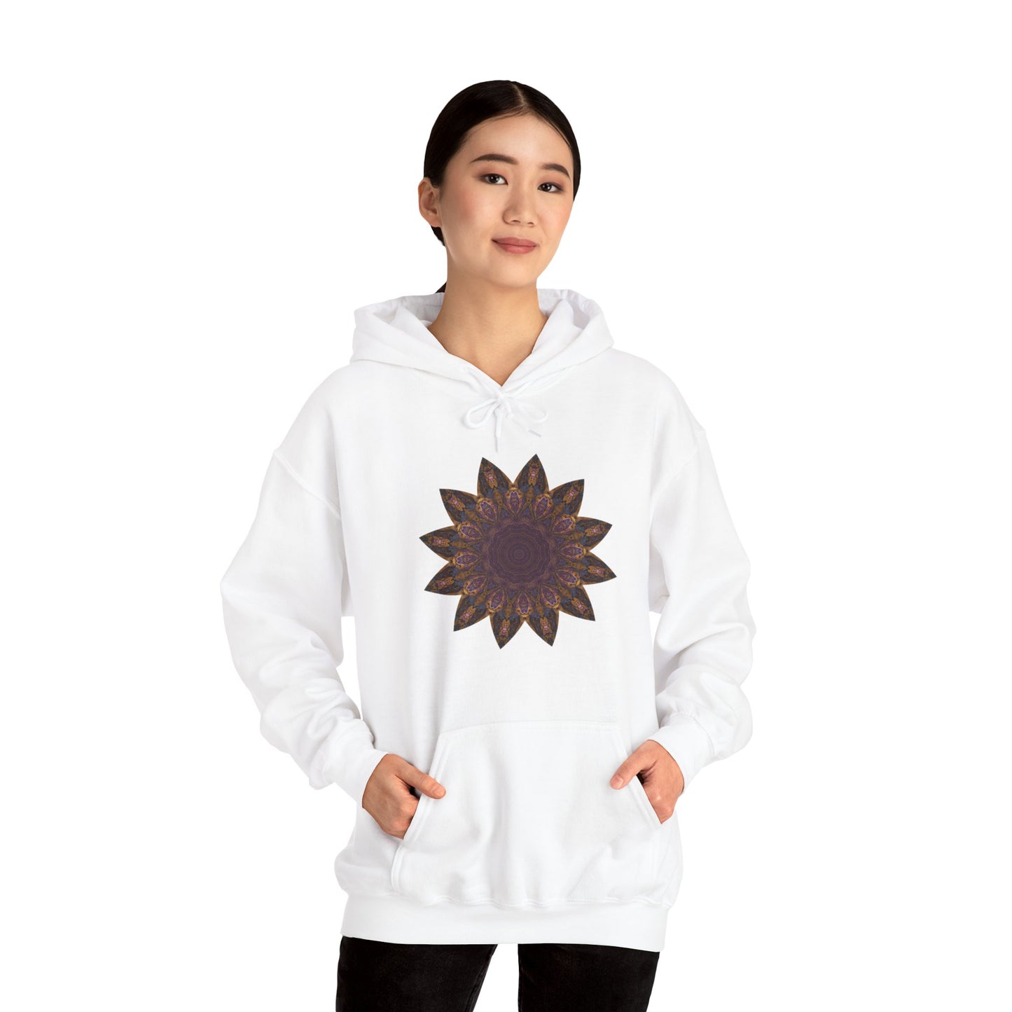 Unisex Heavy Blend™ Hooded Sweatshirt - Love Light Mandalas No.1