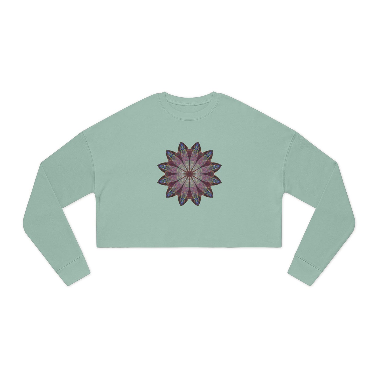 Women's Cropped Sweatshirt - Love Light Mandalas No.9