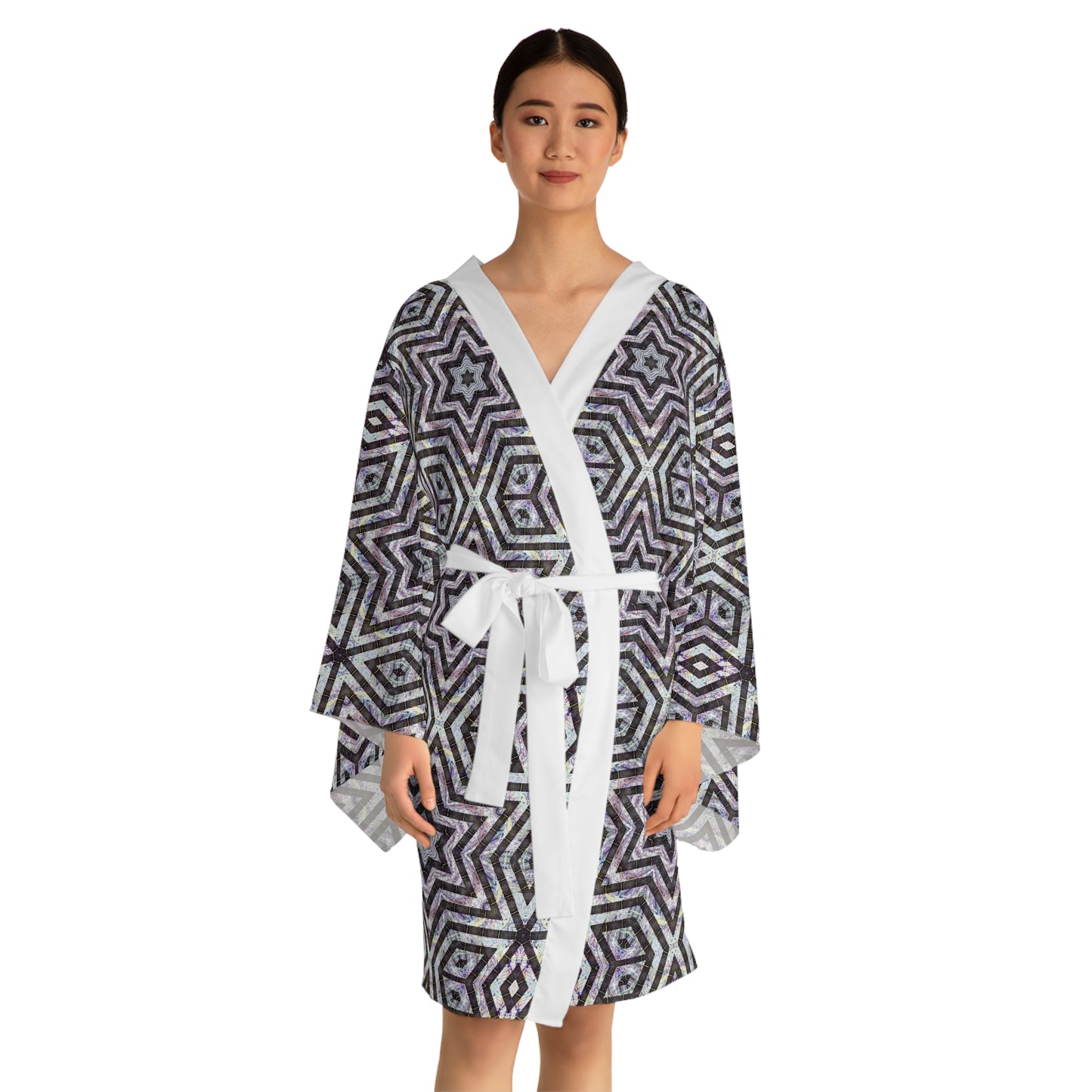 Long Sleeve Kimono Robe - P5 Kaleidoscopic No.20