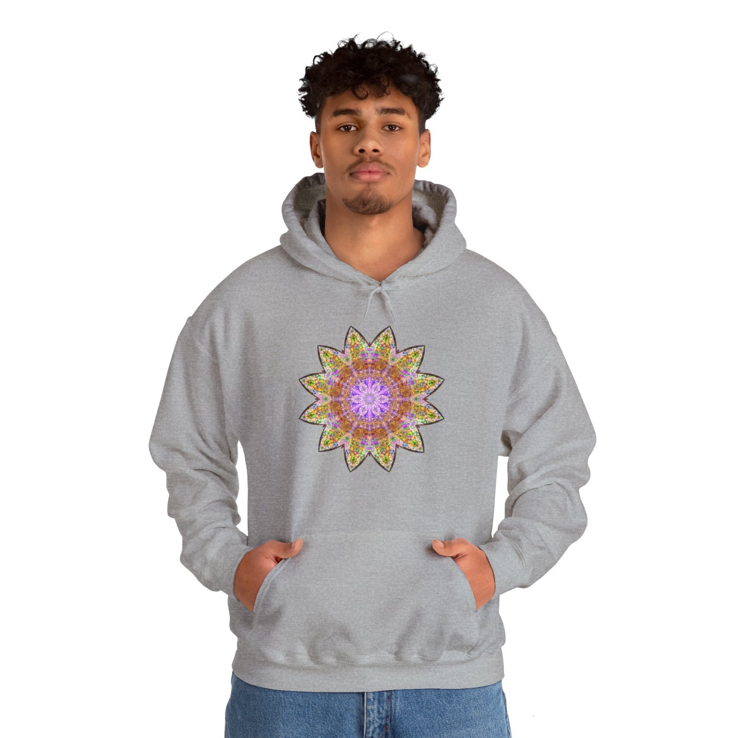 Unisex Heavy Blend™ Hooded Sweatshirt - Love Light Mandalas No.14