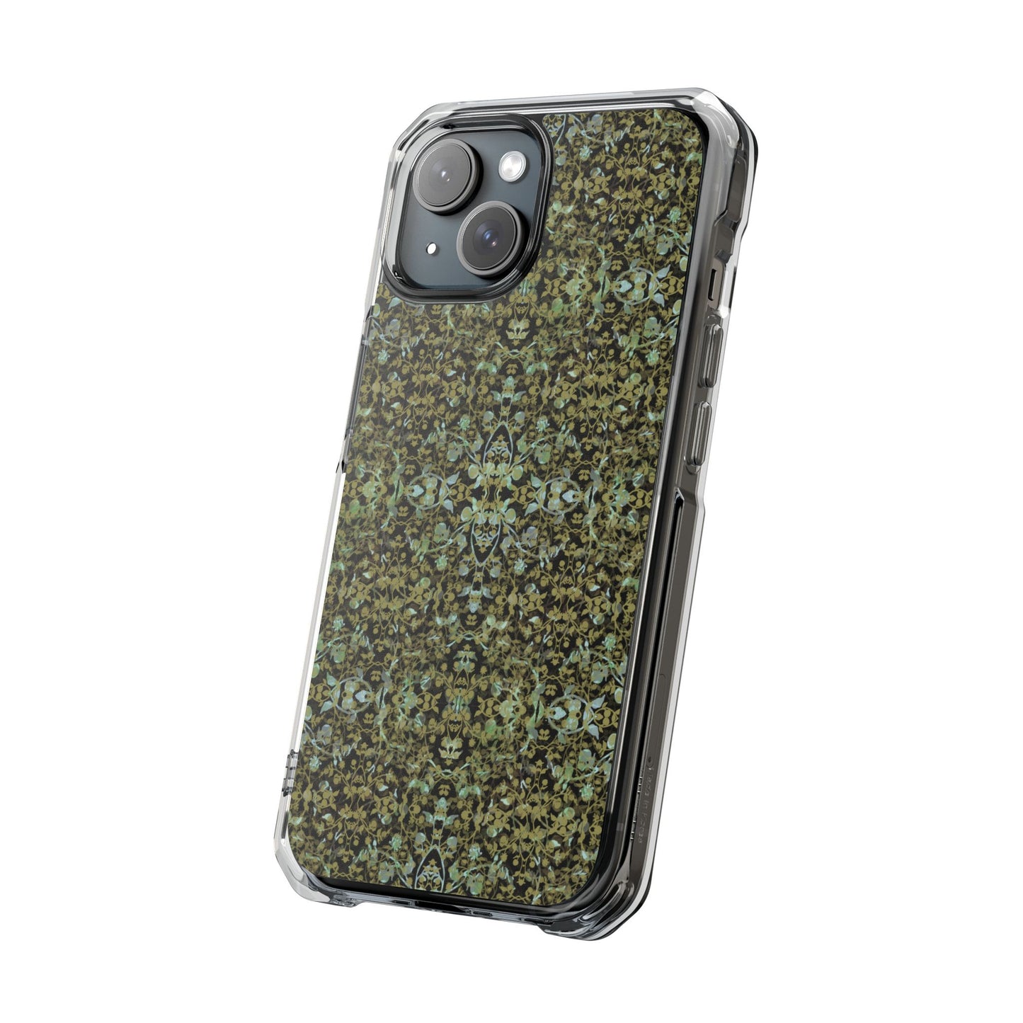 iPhone 15 Magnetic Clear Impact Case - Hidden Weave Series No.4