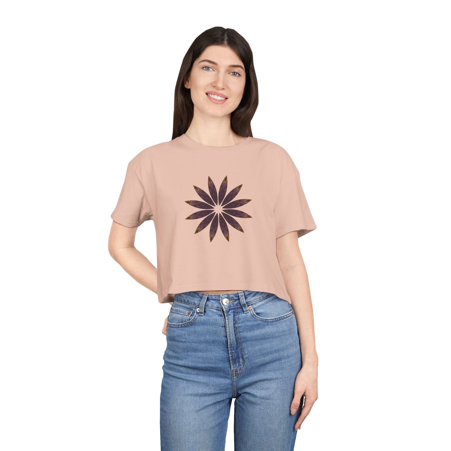 Women's Cropped Tee - Love Light Mandalas No.2