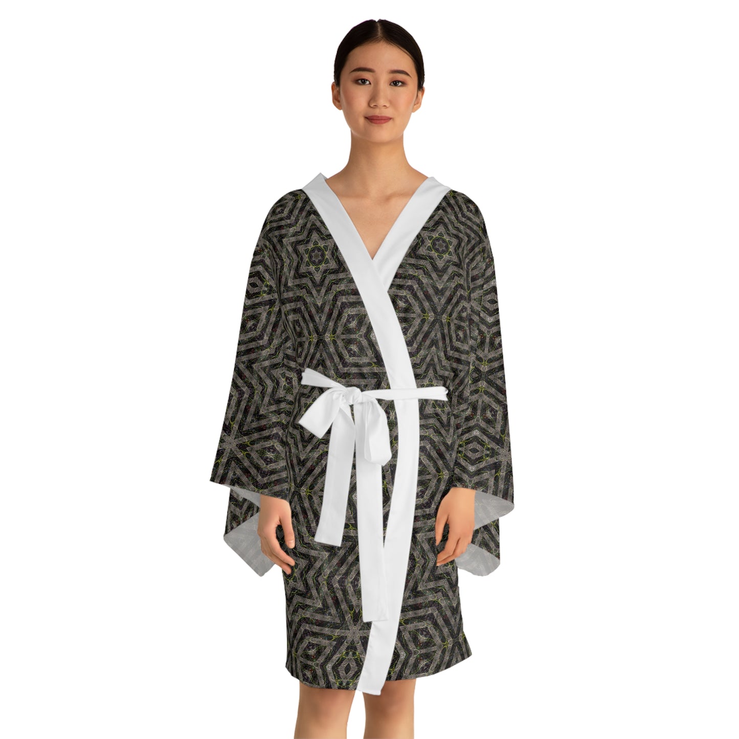 Long Sleeve Kimono Robe - P5 Kaleidoscopic No.7